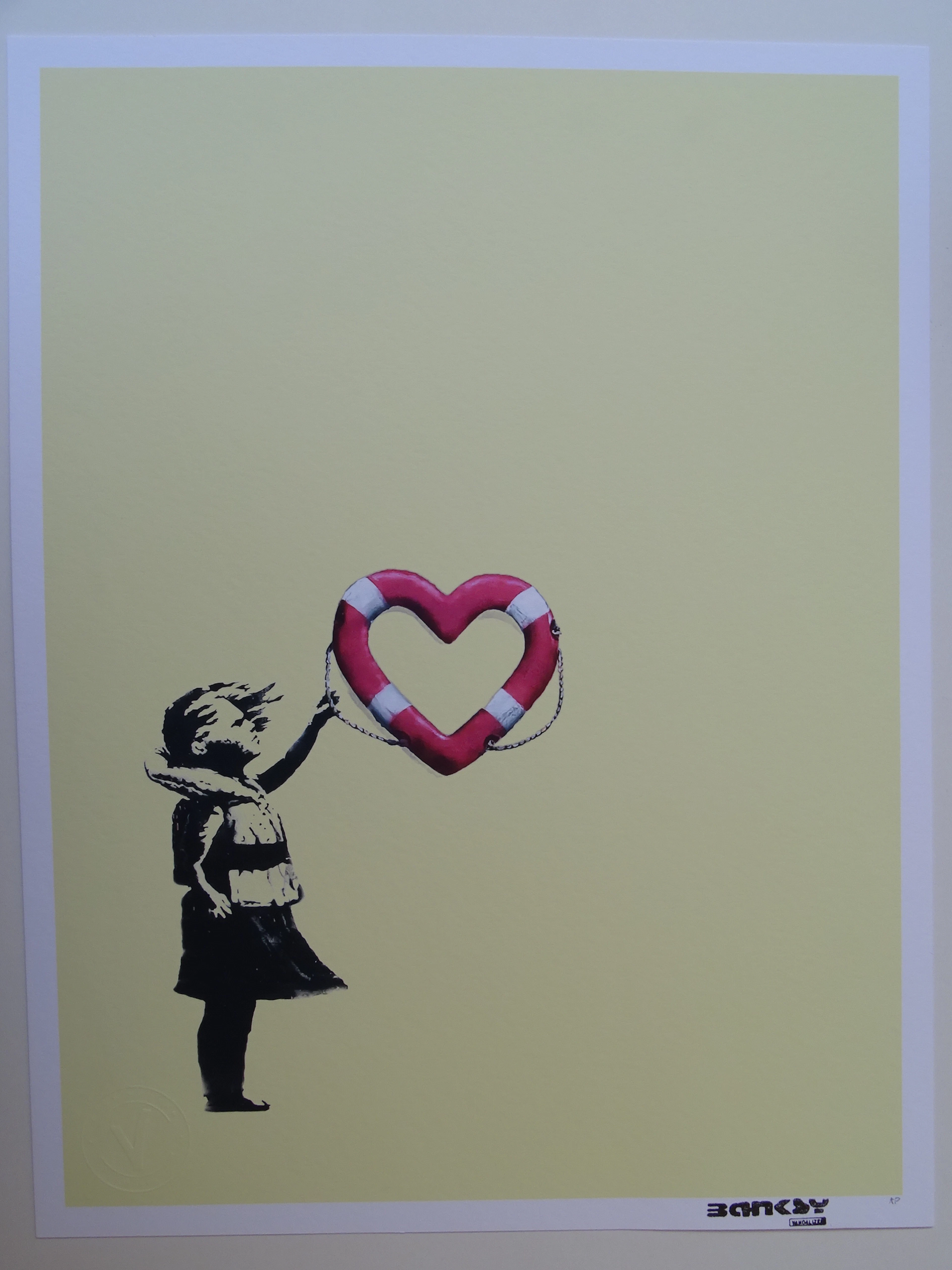 Banksy x Post Modern Vandal - Girl With Heart Shaped Float (Gold)