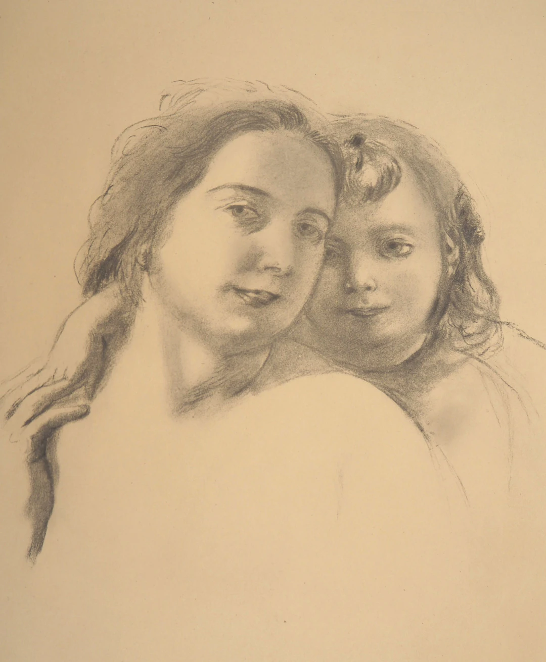 Maurice DENIS : Portrait de mère et fille - Lithographie originale