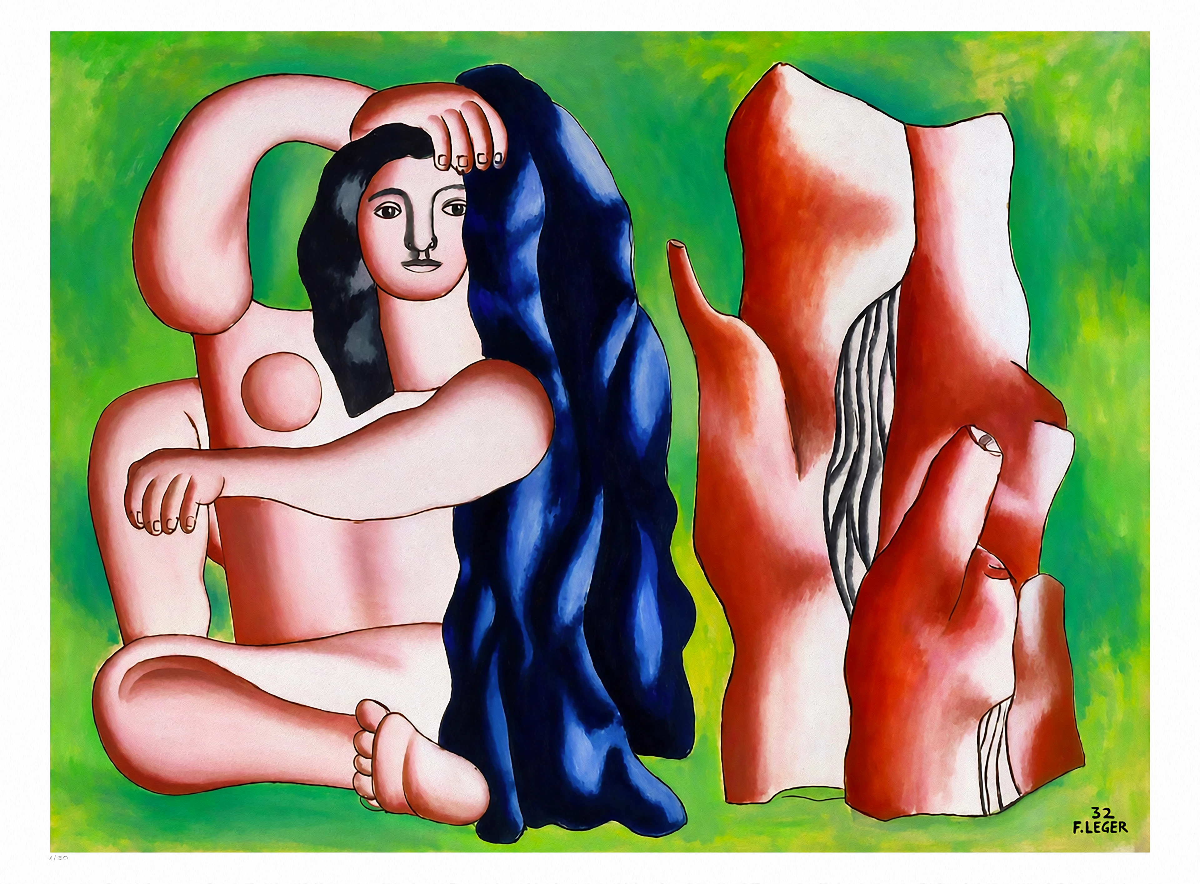 Fernand Léger (d’après), La baigneuse, sérigraphie sur Arches 1/50