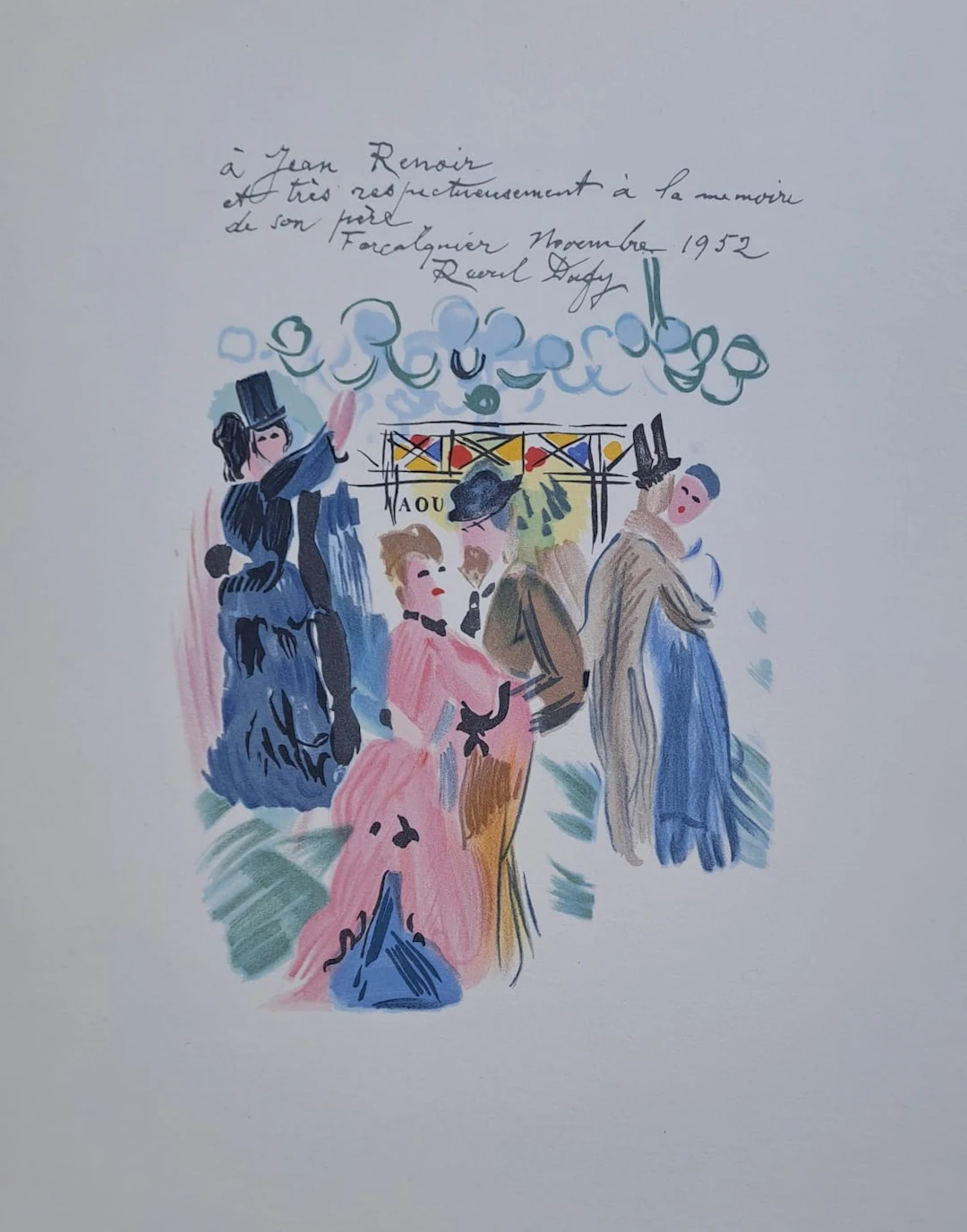 Raoul Dufy (d’après) - Hommage à Jean Renoir - Lithographie signée