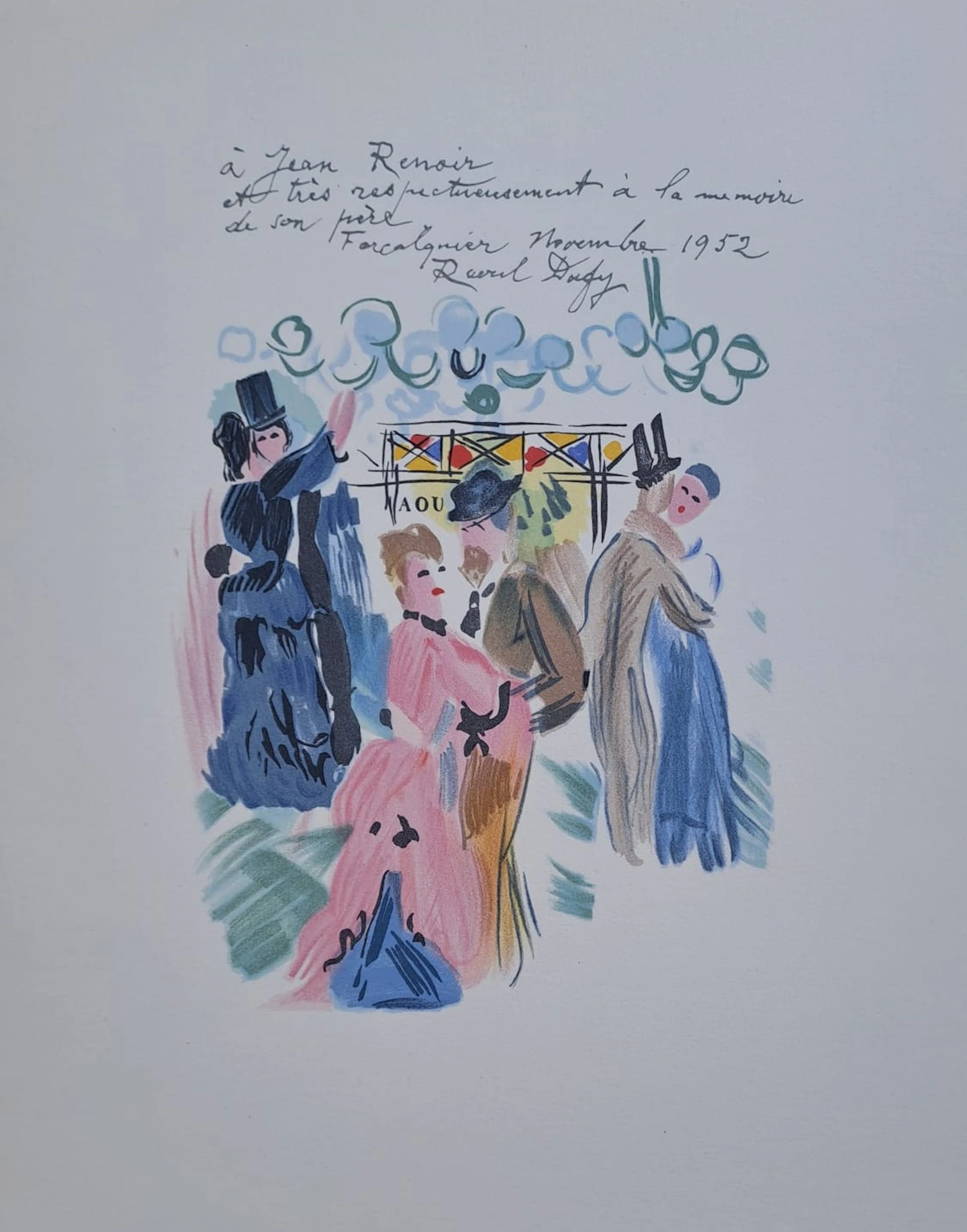 Raoul Dufy (d’après) - Hommage à Jean Renoir - Lithographie signée