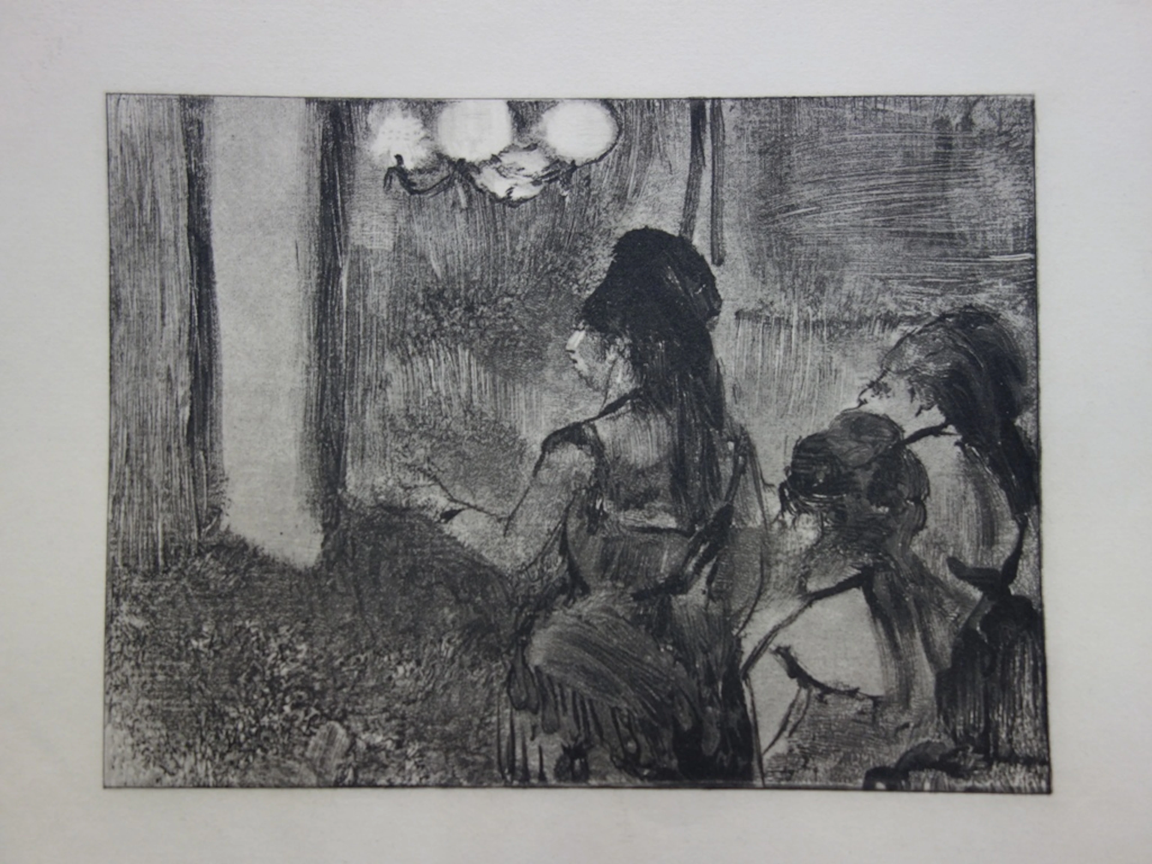 Edgar DEGAS : Trois femmes au salon - Gravure originale, 1935