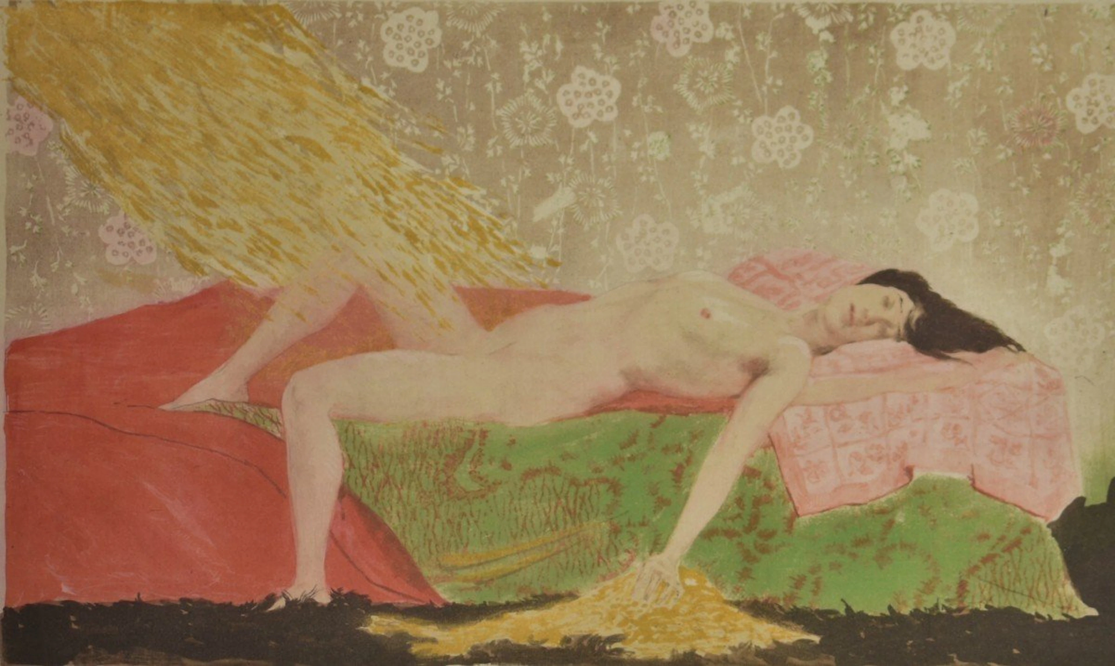 Alexandre Lunois (1863-1916) - Lithographie Couleurs - Danaé (1894)