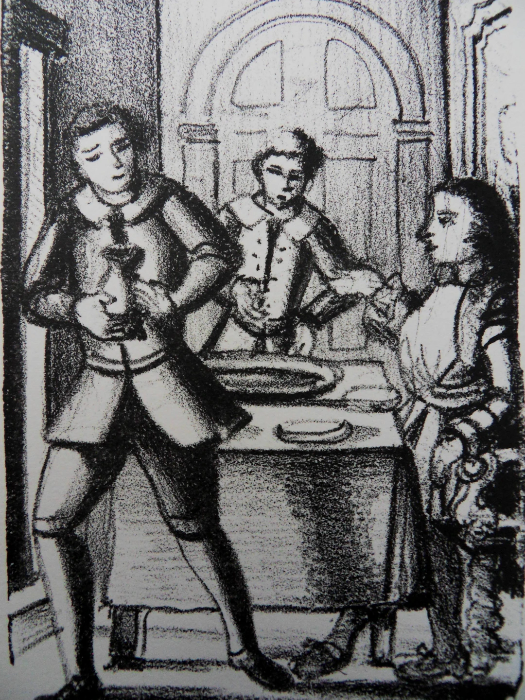 André DERAIN : Le dîner - Lithographie originale signée