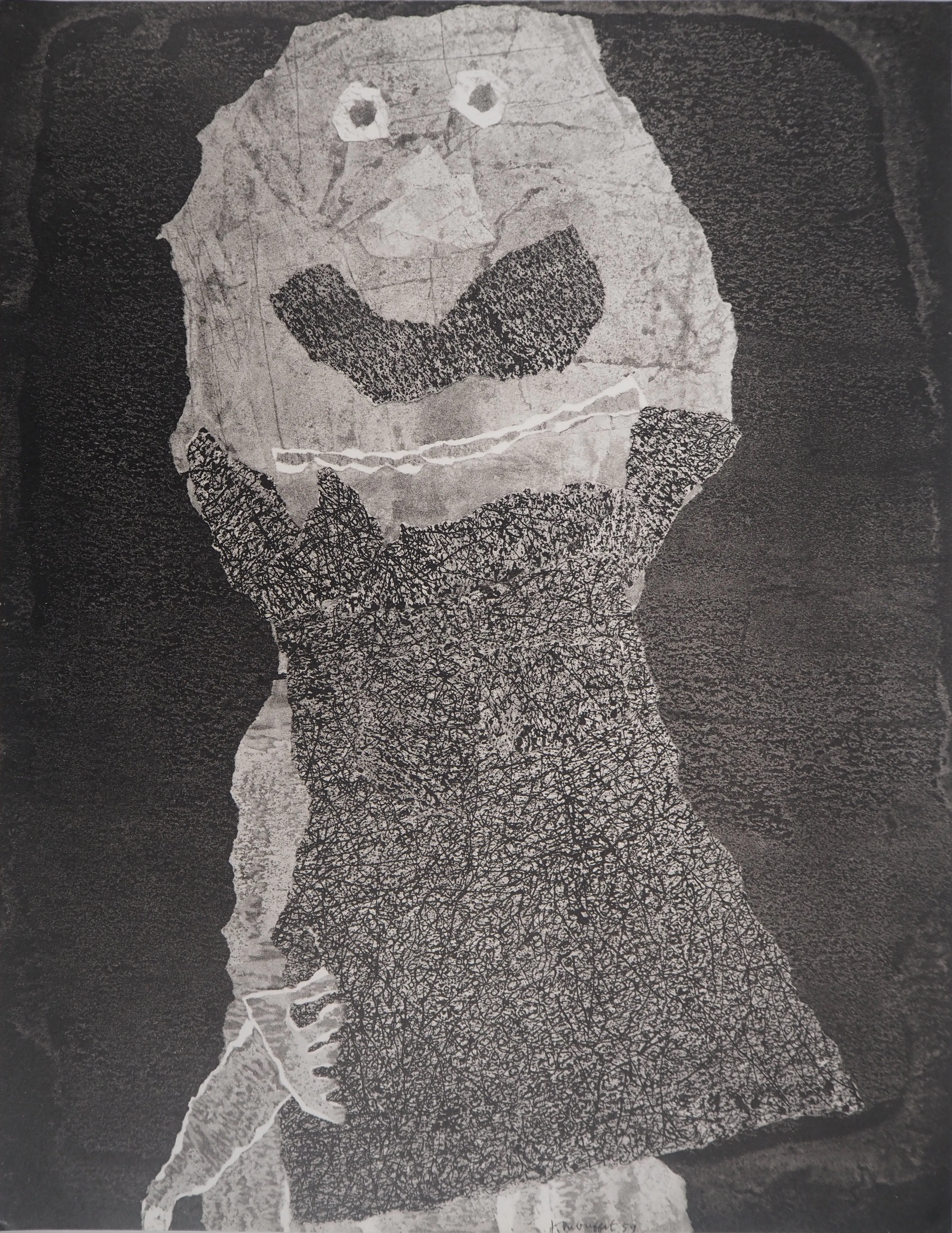 Jean DUBUFFET - Barbe des perplexités, 1960 - Lithographie et pochoir signée