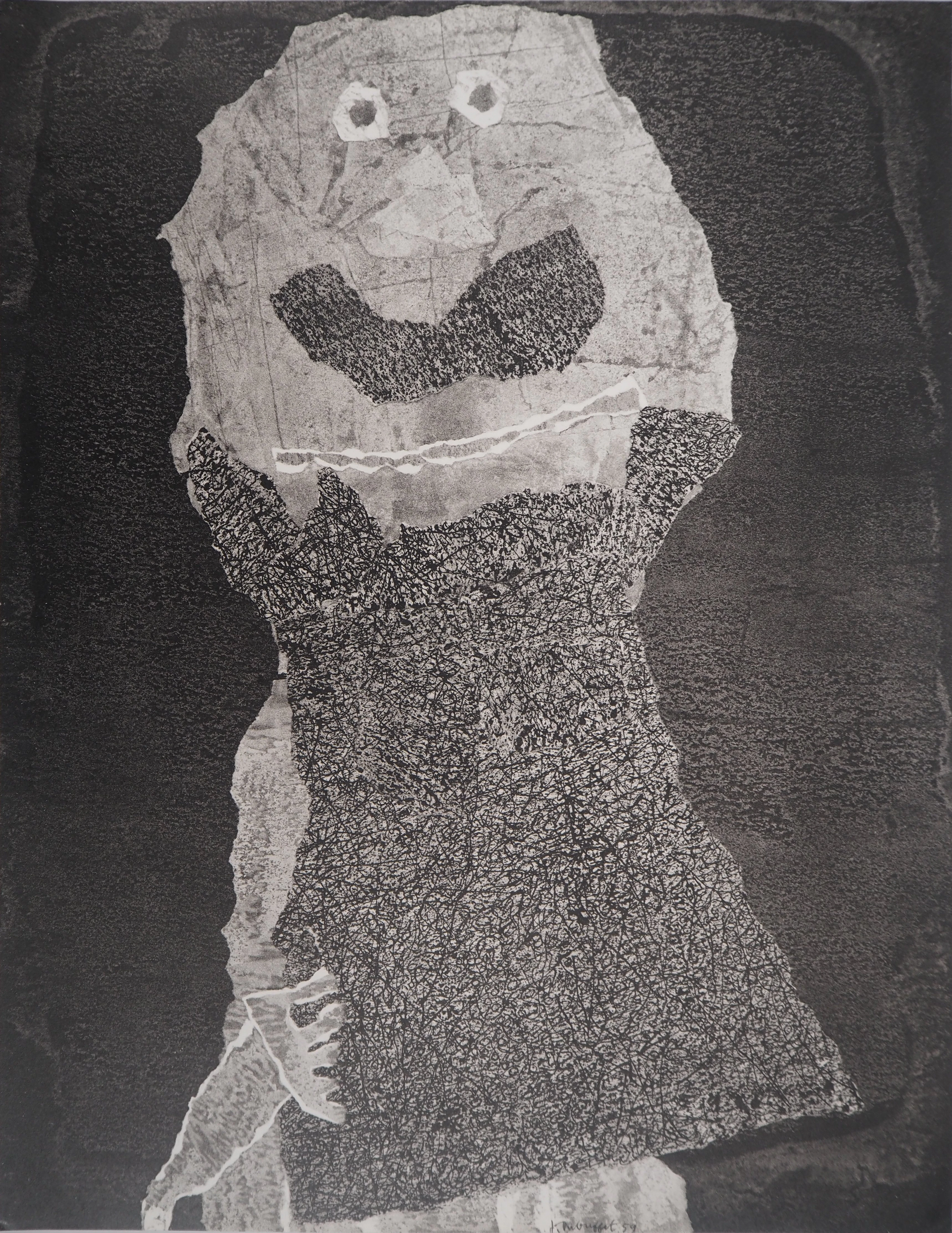 Jean DUBUFFET - Barbe des perplexités, 1960 - Lithographie et pochoir signée