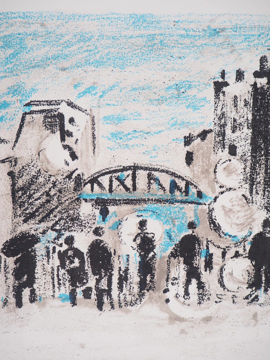 Robert SAVARY : Paris, Vers Saint Lazare - Lithographie originale signée