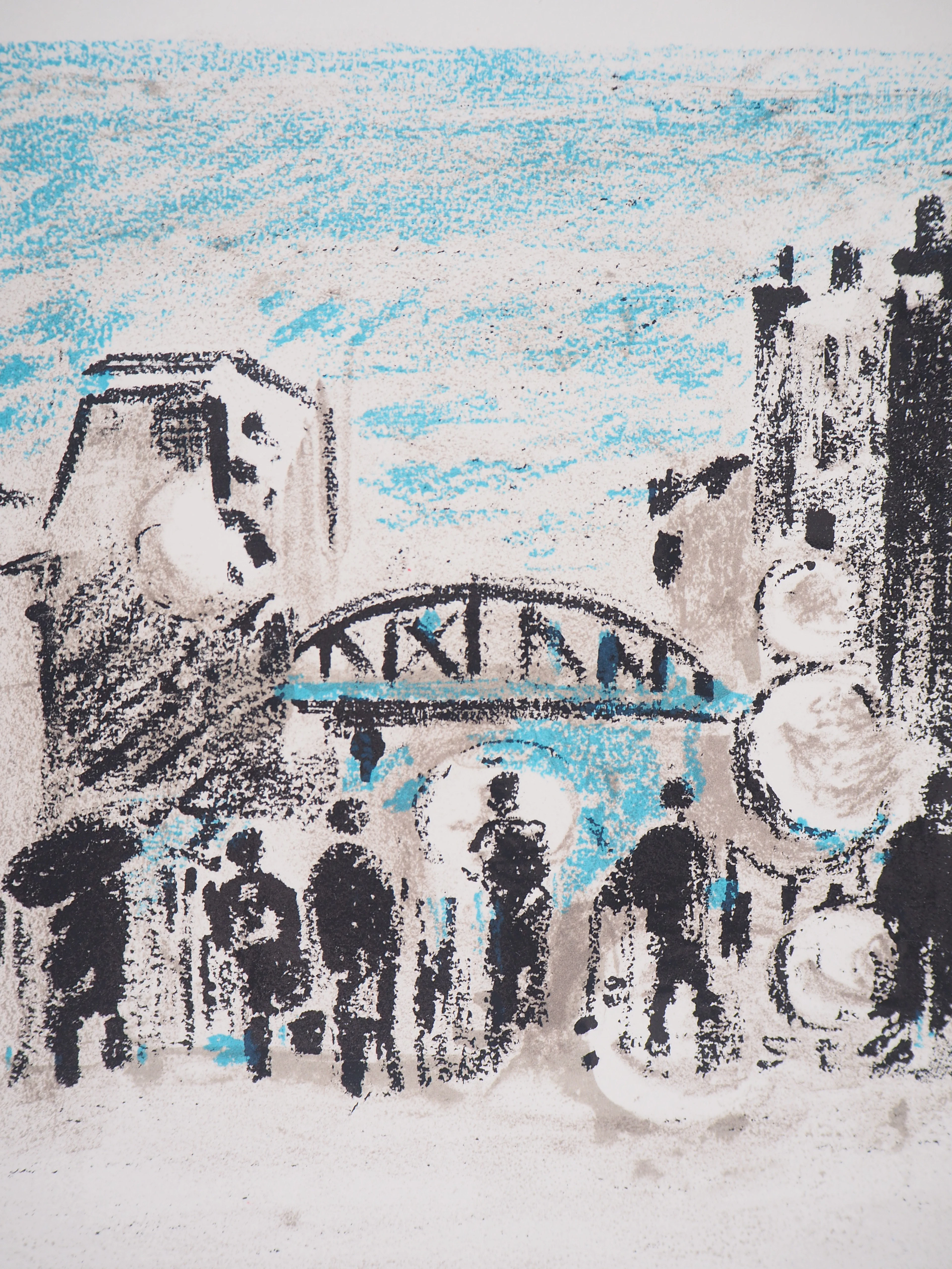 Robert SAVARY : Paris, Vers Saint Lazare - Lithographie originale signée