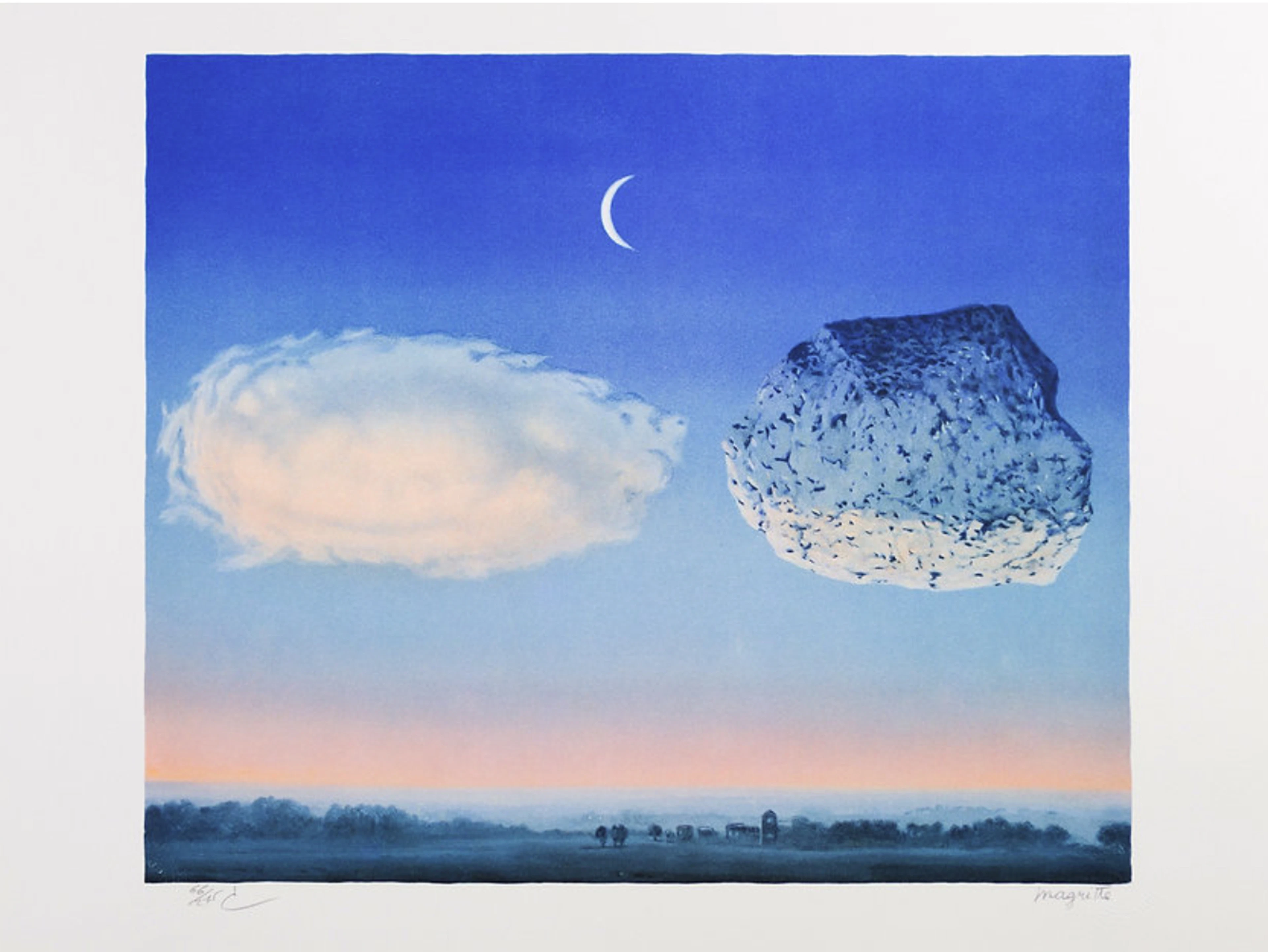 René Magritte (d’après) - La Bataille de l’Argonne - Lithographie