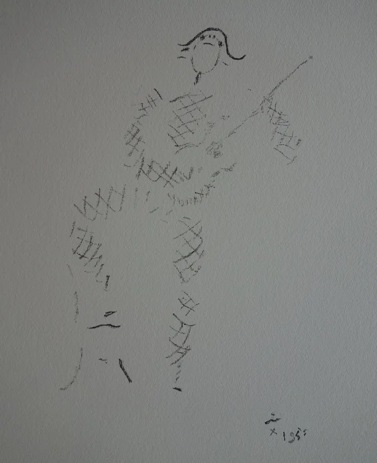 Jean COCTEAU : Arlequin à la guitare - Lithographie signée