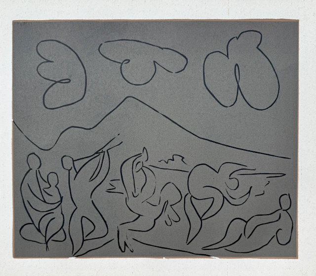 Pablo Picasso - La danse des faunes - Linogravure 1962