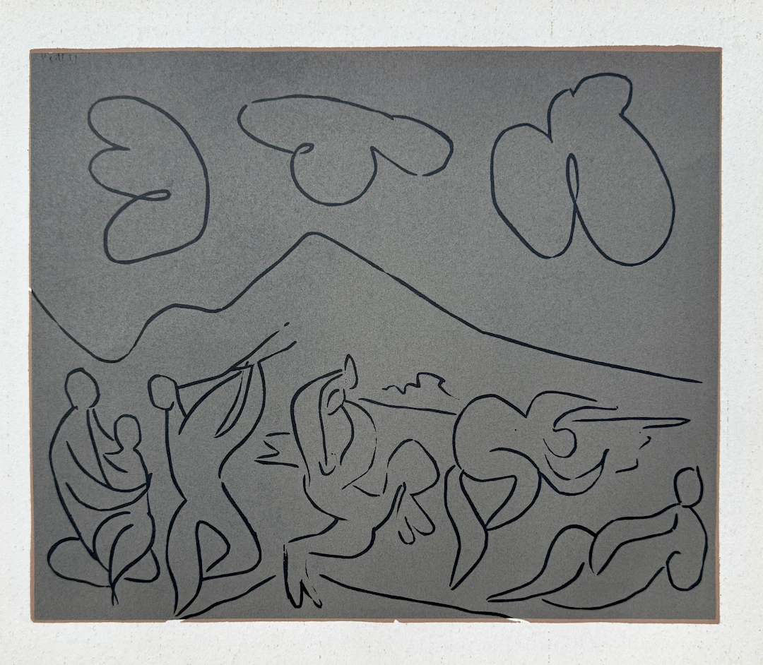 Pablo Picasso - La danse des faunes - Linogravure 1962