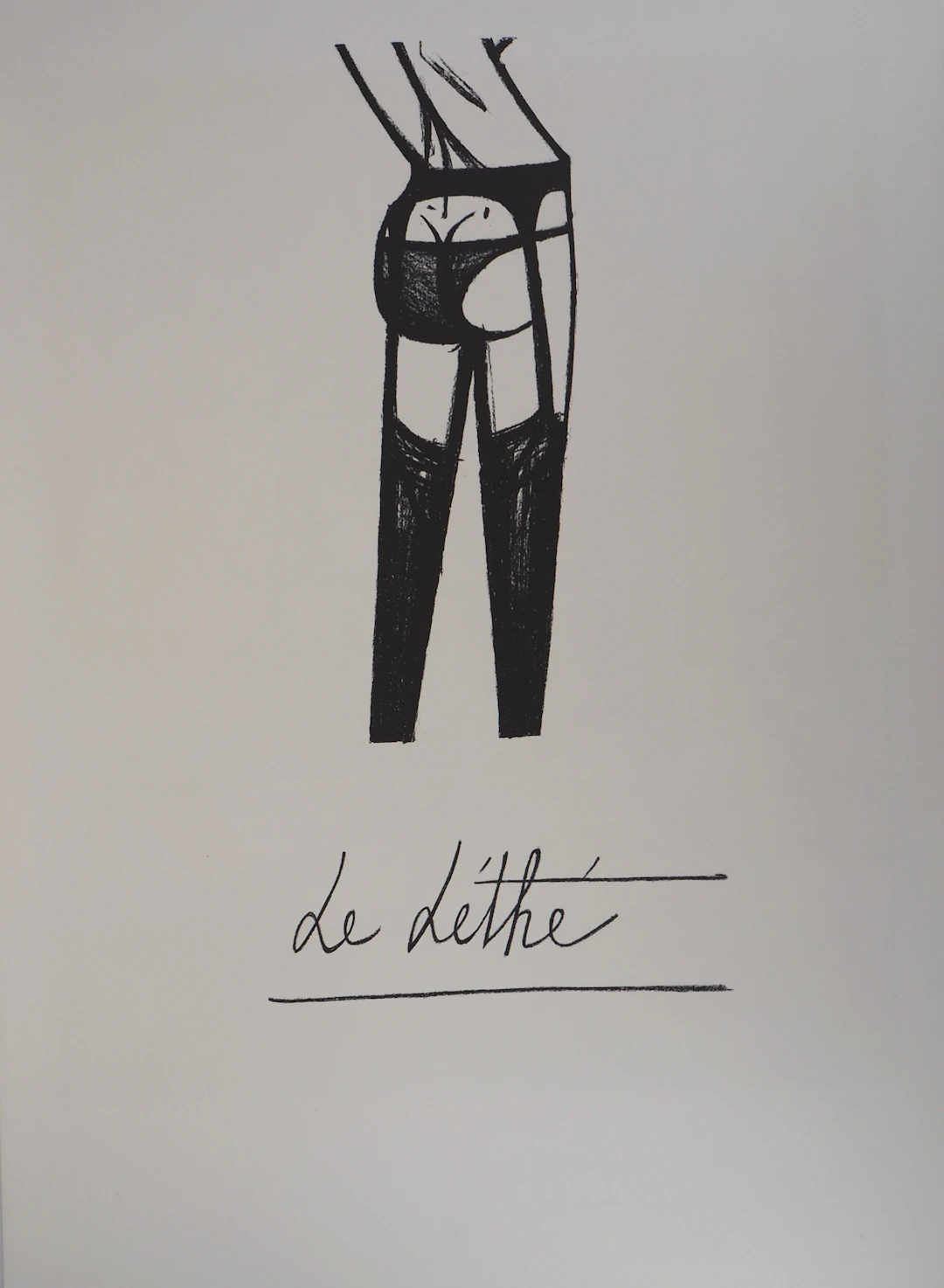 Bernard BUFFET : Le Léthé, les jarretelles, Lithographie originale
