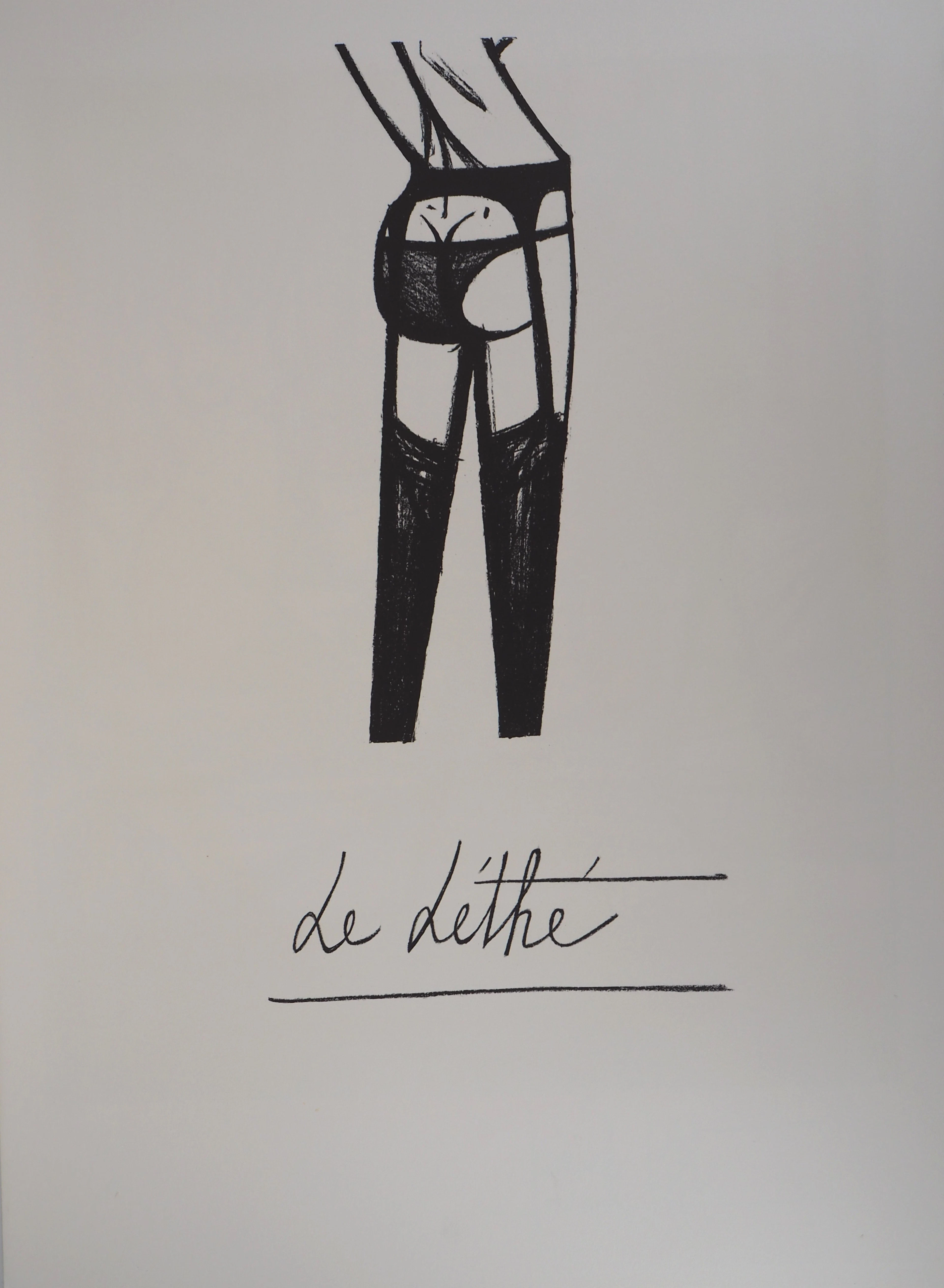 Bernard BUFFET : Le Léthé, les jarretelles, Lithographie originale