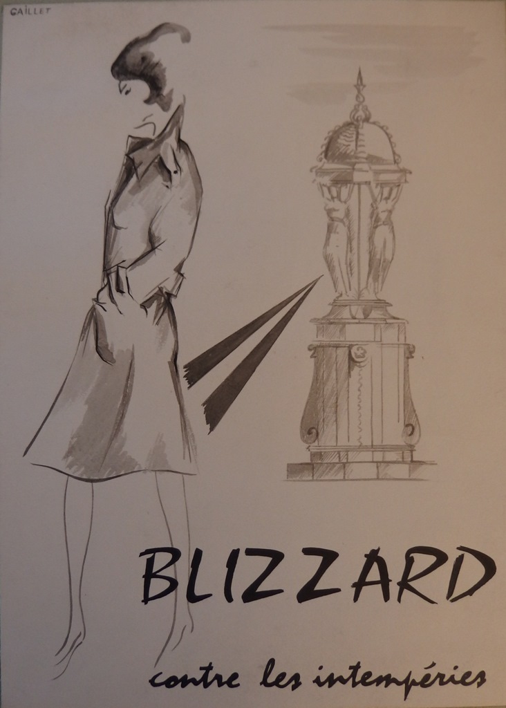 Jean-Luc GAILLET : Blizzard contre les intempéries, vers 1960 - Aquarelle