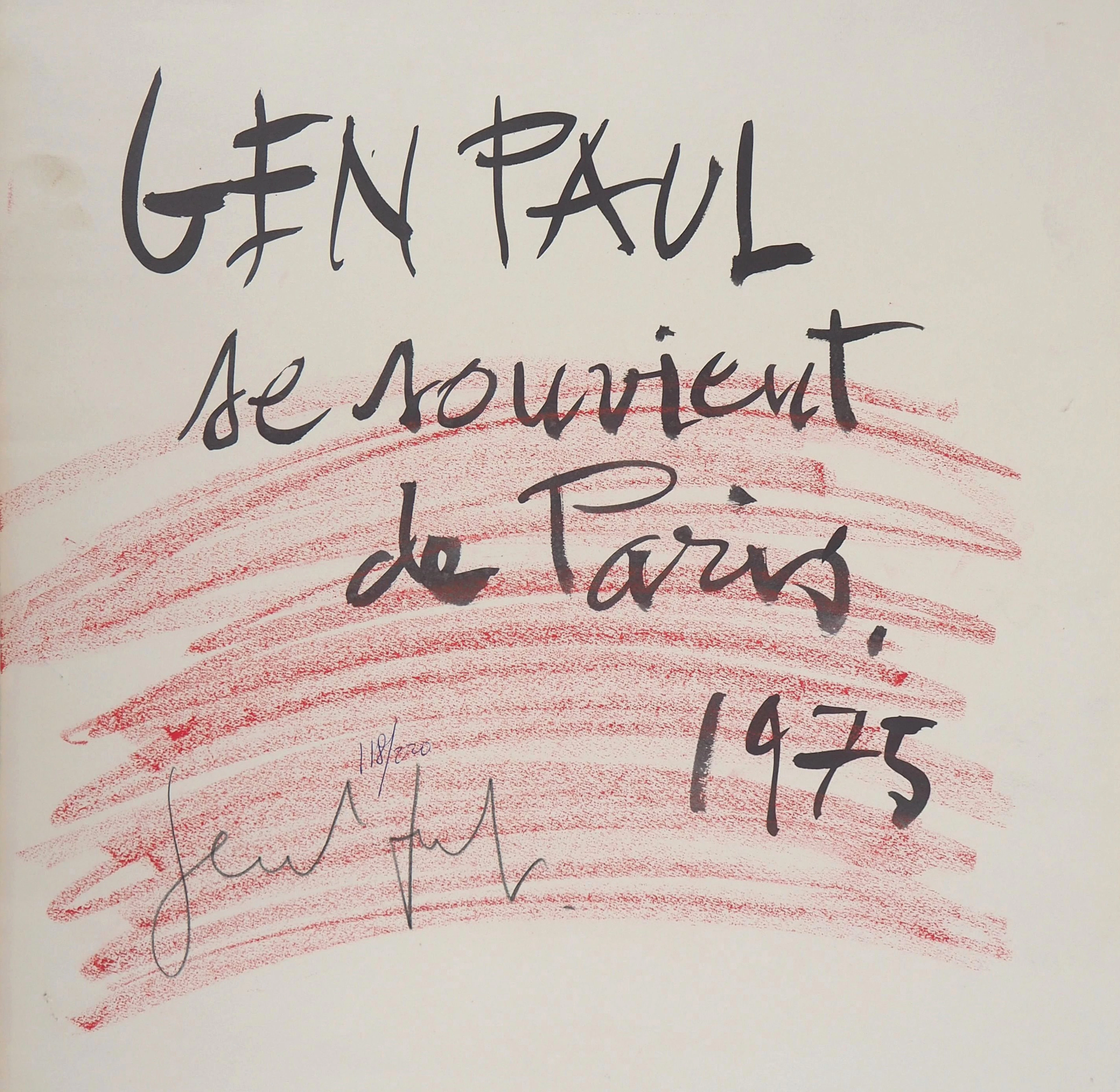 Gen PAUL : Se souvient de Paris, 1975 - Estampe originale signée