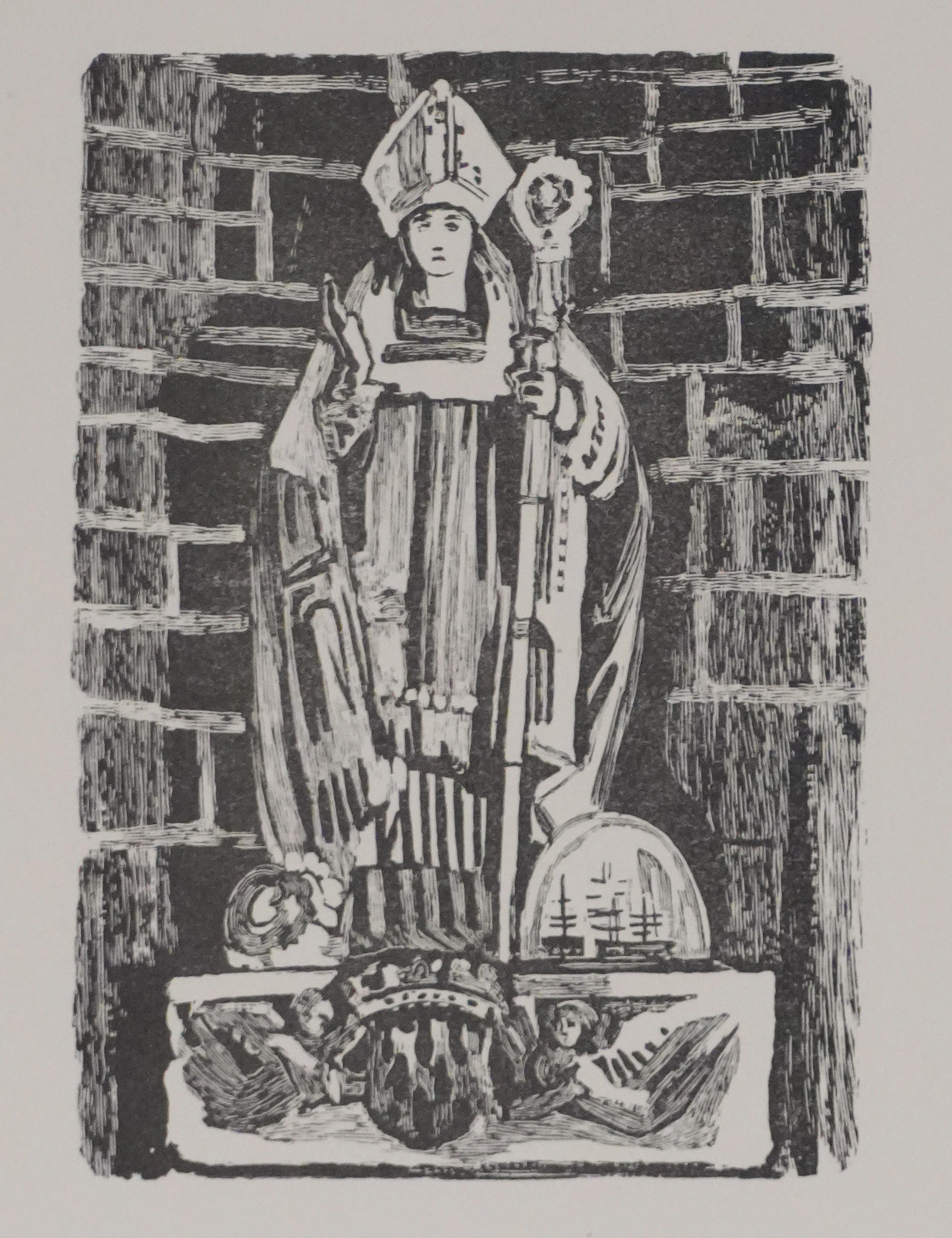 Mathurin MEHEUT : Bretagne, Bretagne, Saint Ronan (Noir), Gravure