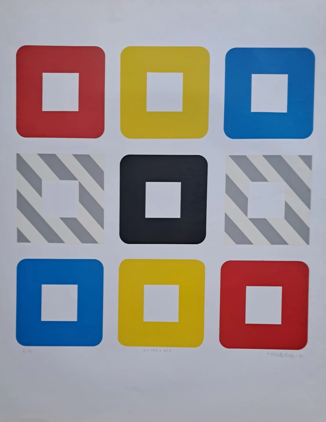 Lennart Heideken - 1 + 1x2 + 2x3 - Sérigraphie, signée et numérotée