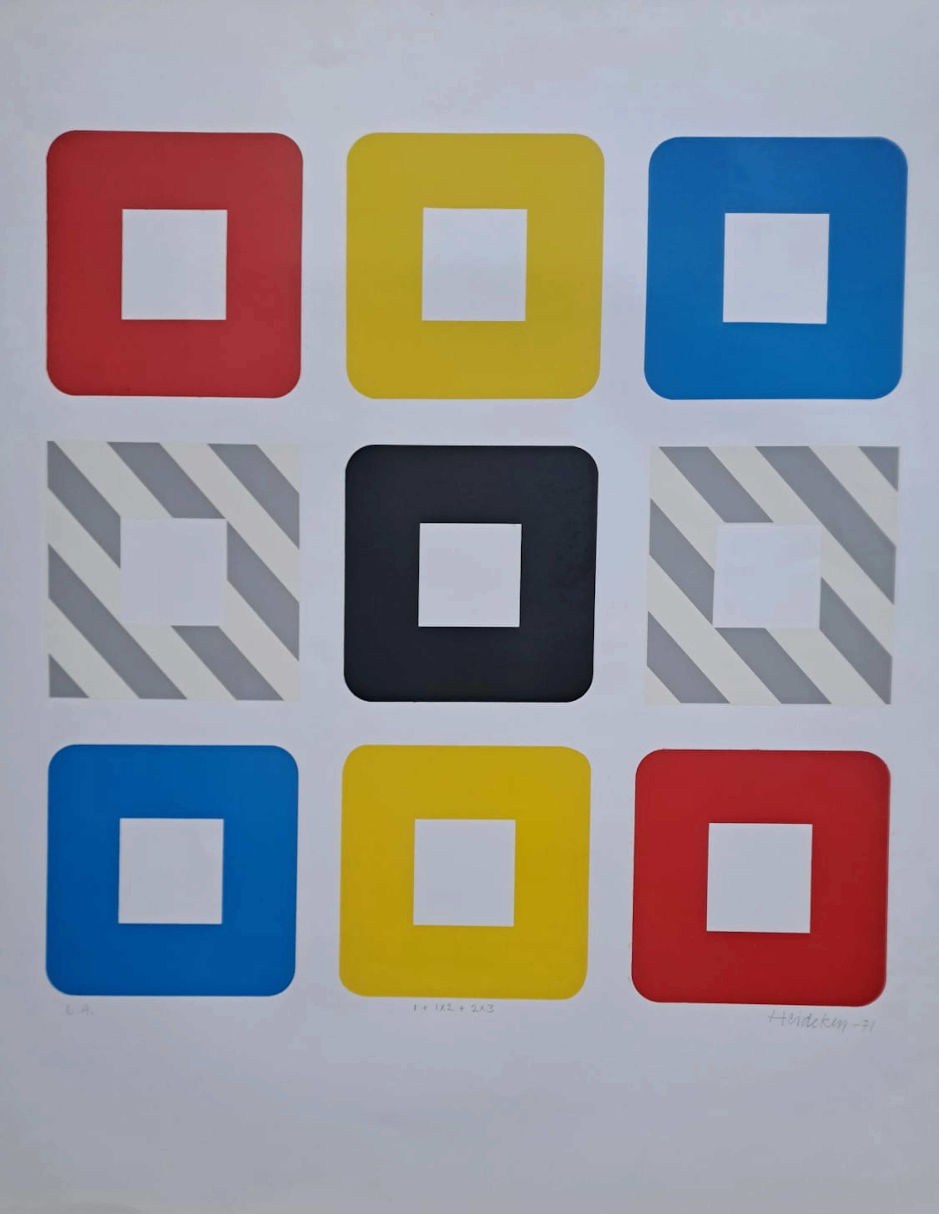 Lennart Heideken - 1 + 1x2 + 2x3 - Sérigraphie, signée et numérotée