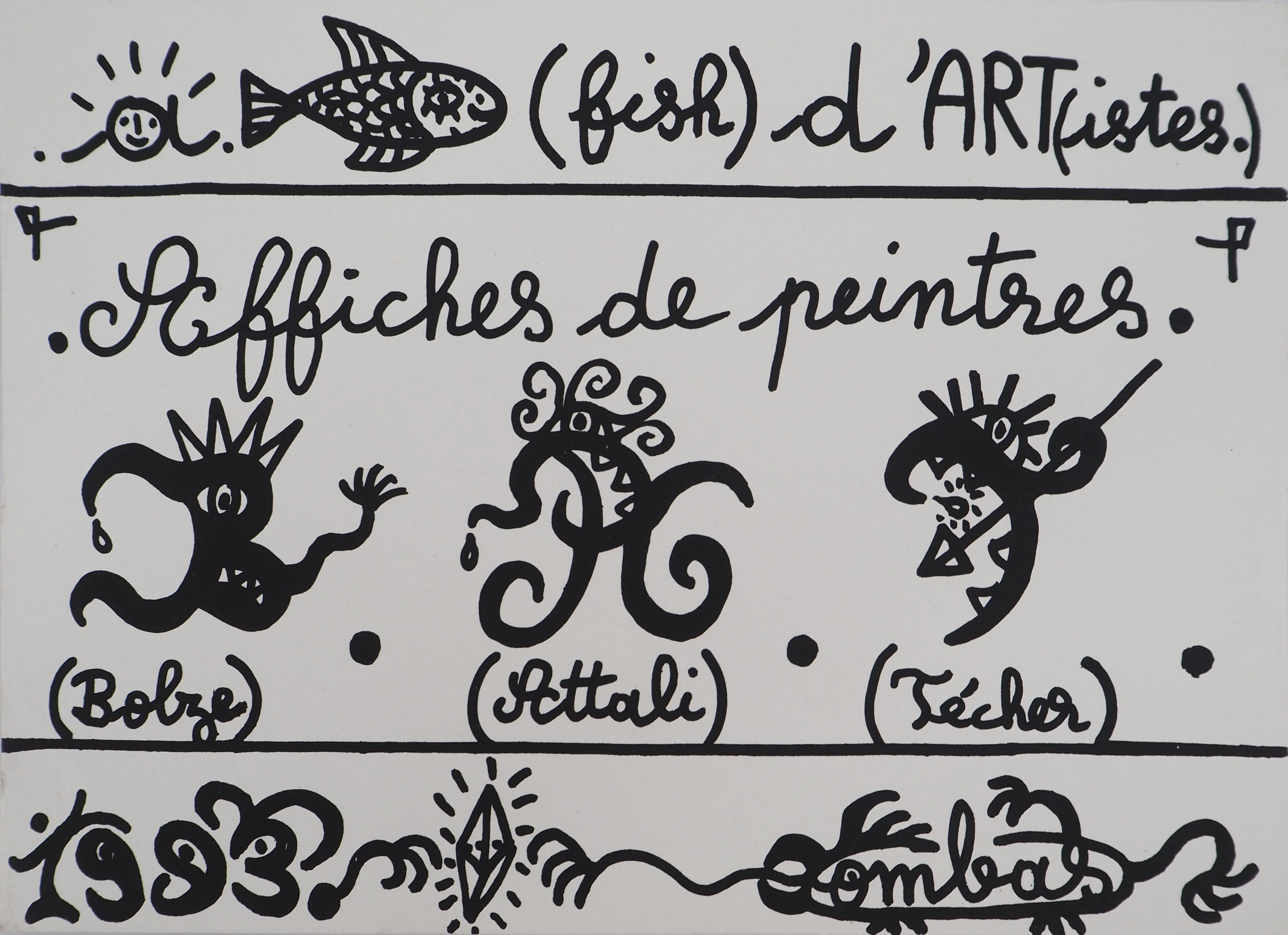 Robert COMBAS : A-Fish d’ART(tiste), Sérigraphie originale signée