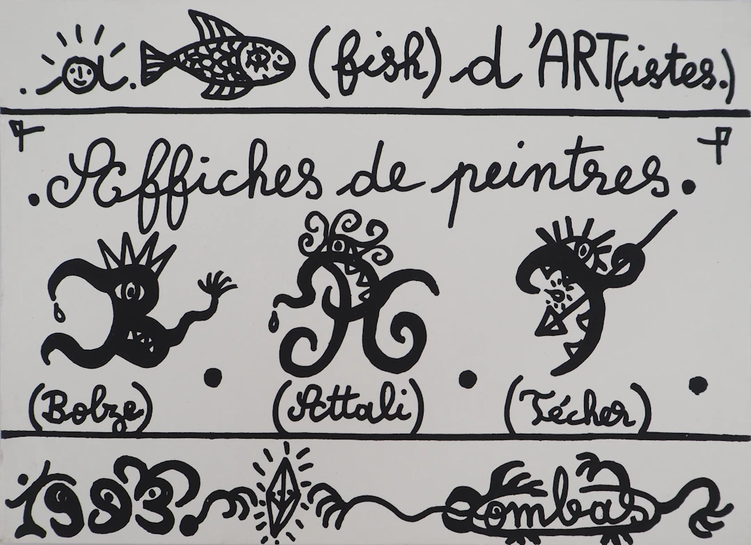 Robert COMBAS : A-Fish d’ART(tiste), Sérigraphie originale signée