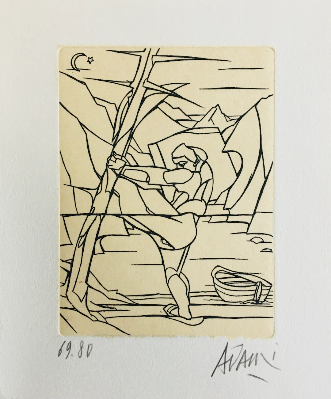 Valerio ADAMI - Dessiner, 2002 - Eau-forte originale signée