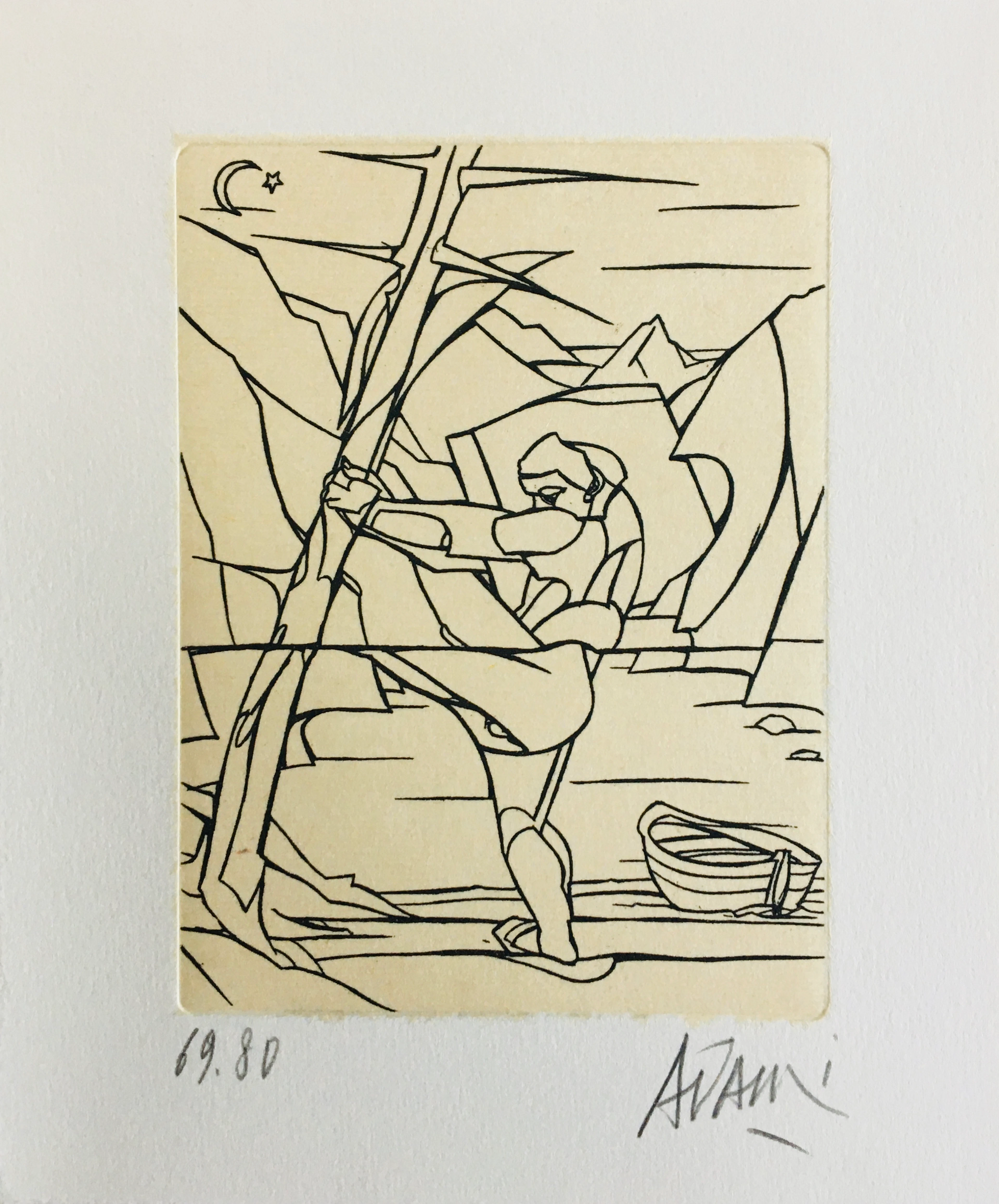Valerio ADAMI - Dessiner, 2002 - Eau-forte originale signée