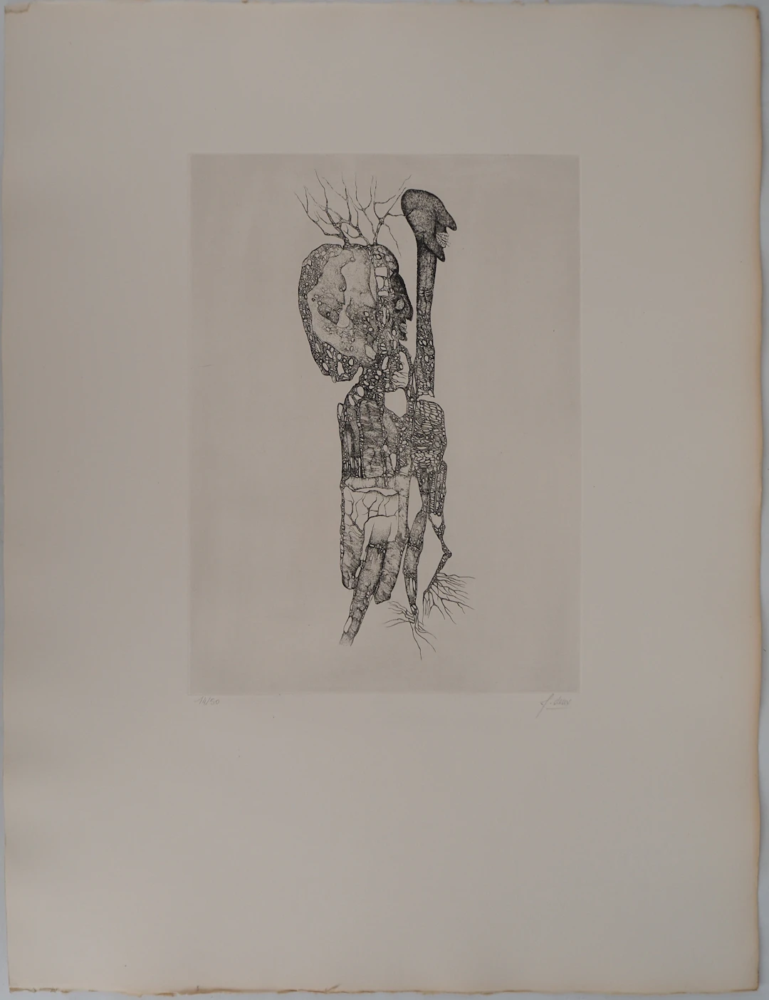 Fred DEUX : Racine, Gravure originale signée