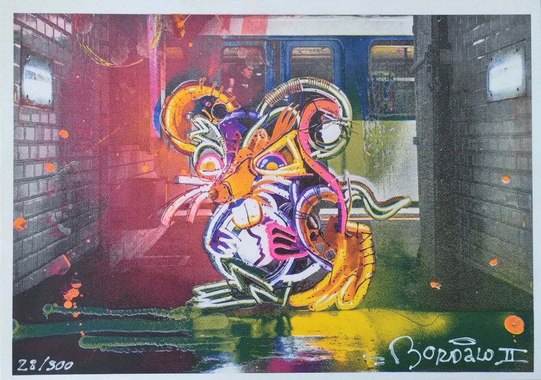 Bordalo II - Print Lighted Rat, 2025