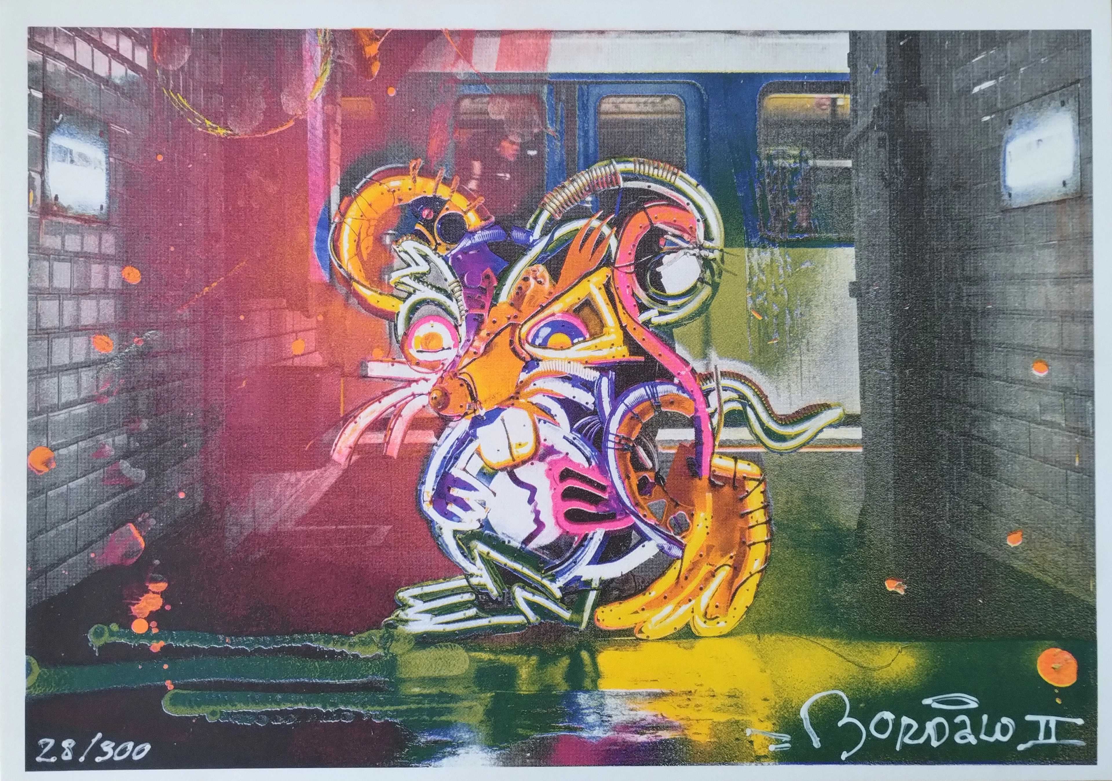 Bordalo II - Print Lighted Rat, 2025
