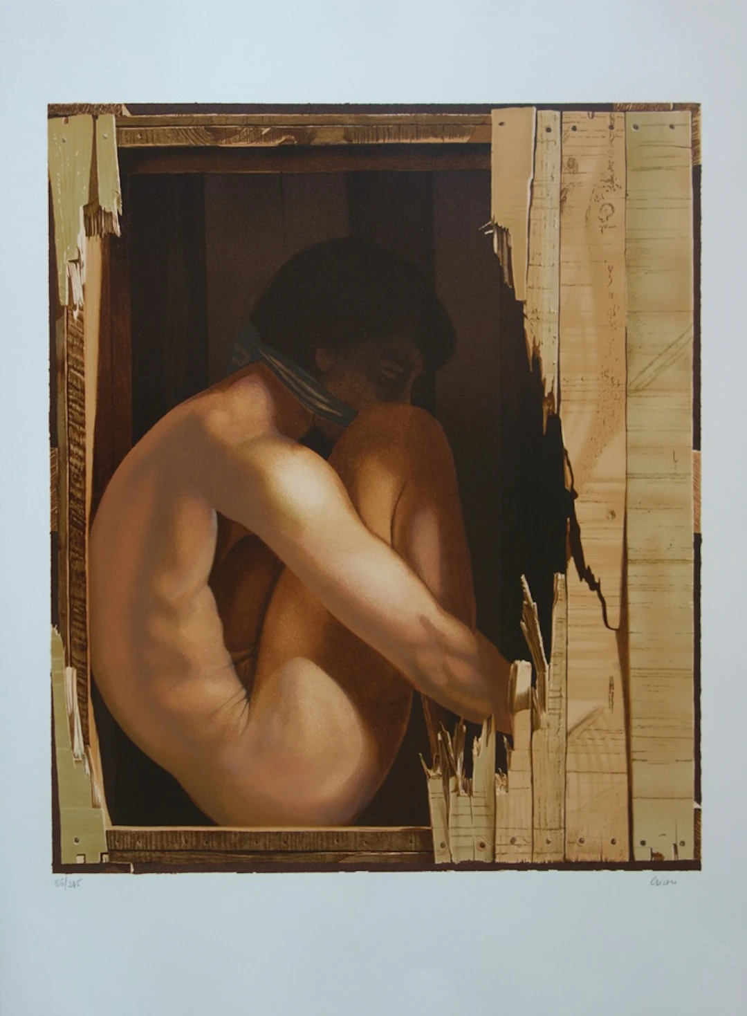 Pierre GILOU CADIOU : Le Rapt, Lithographie originale signée