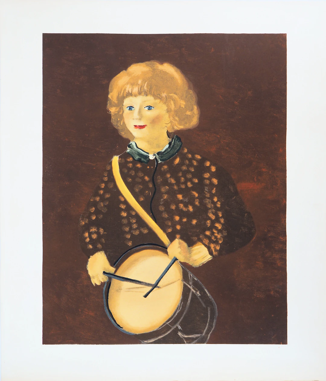 André DERAIN (d’après) -Petite fille au tambour - Lithographie