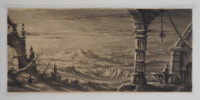 Jean Michel MATHIEUX-MARIE: Vue des arêtes surréalistes - Gravure