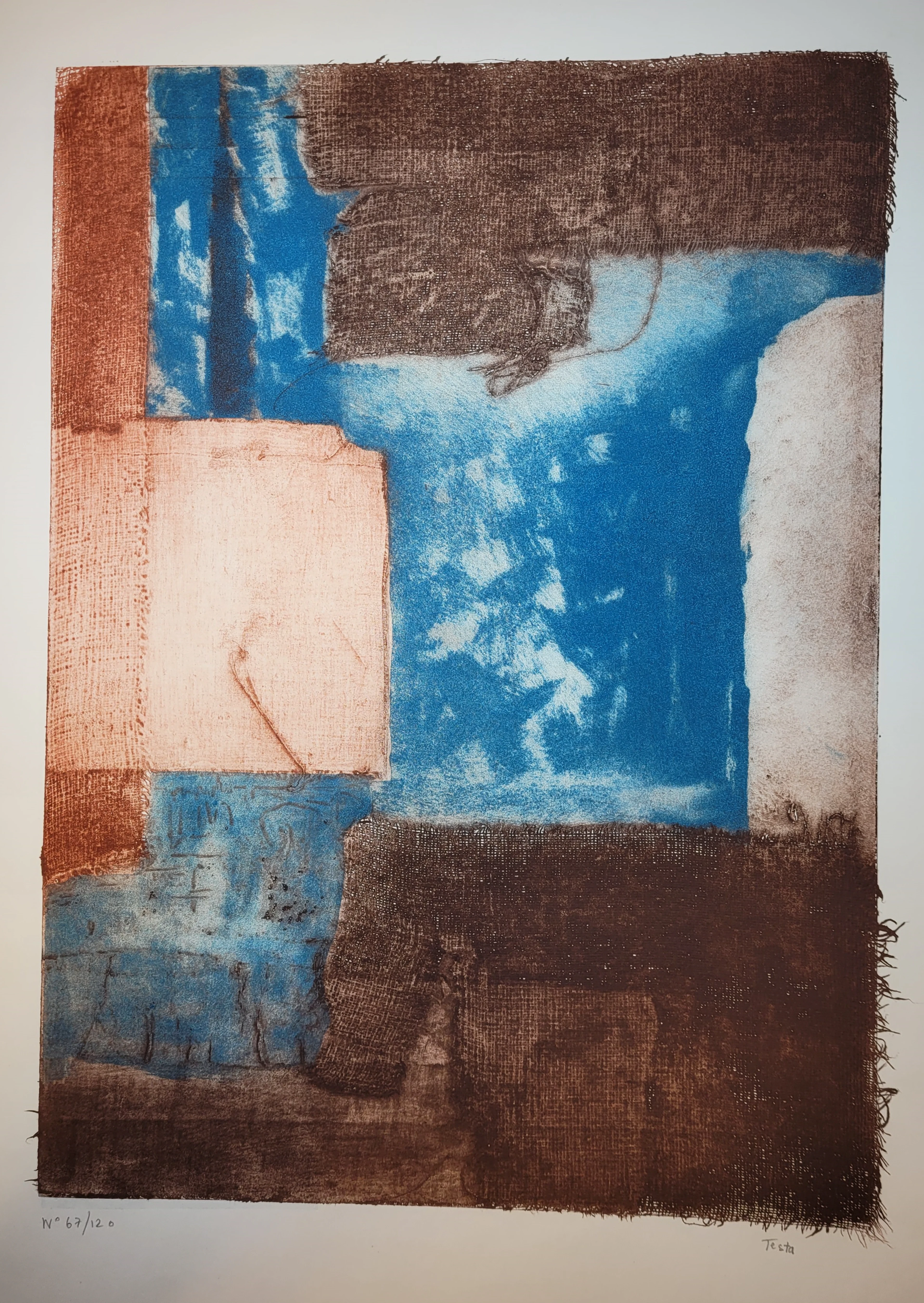 Cat TESLA - Sans titre, 2000 - Lithographie originale signée au crayon