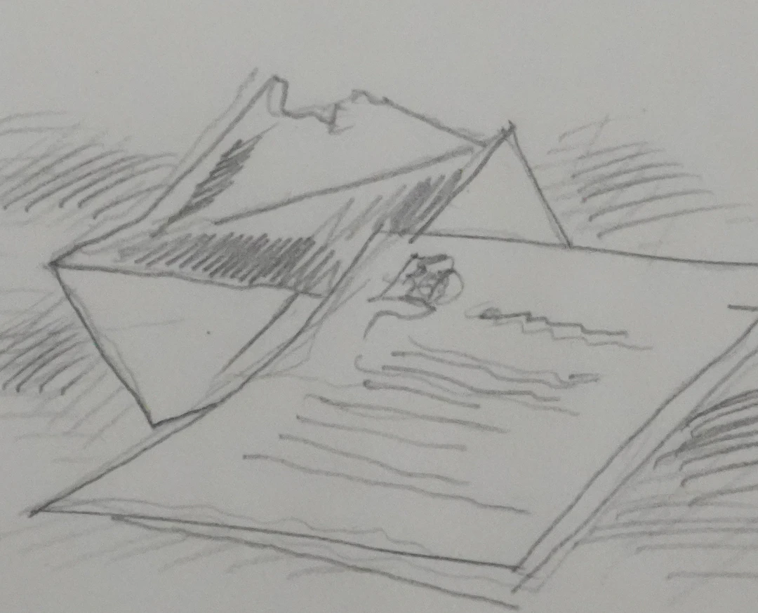 Jean-Emile LABOUREUR : Lettres, Dessin original
