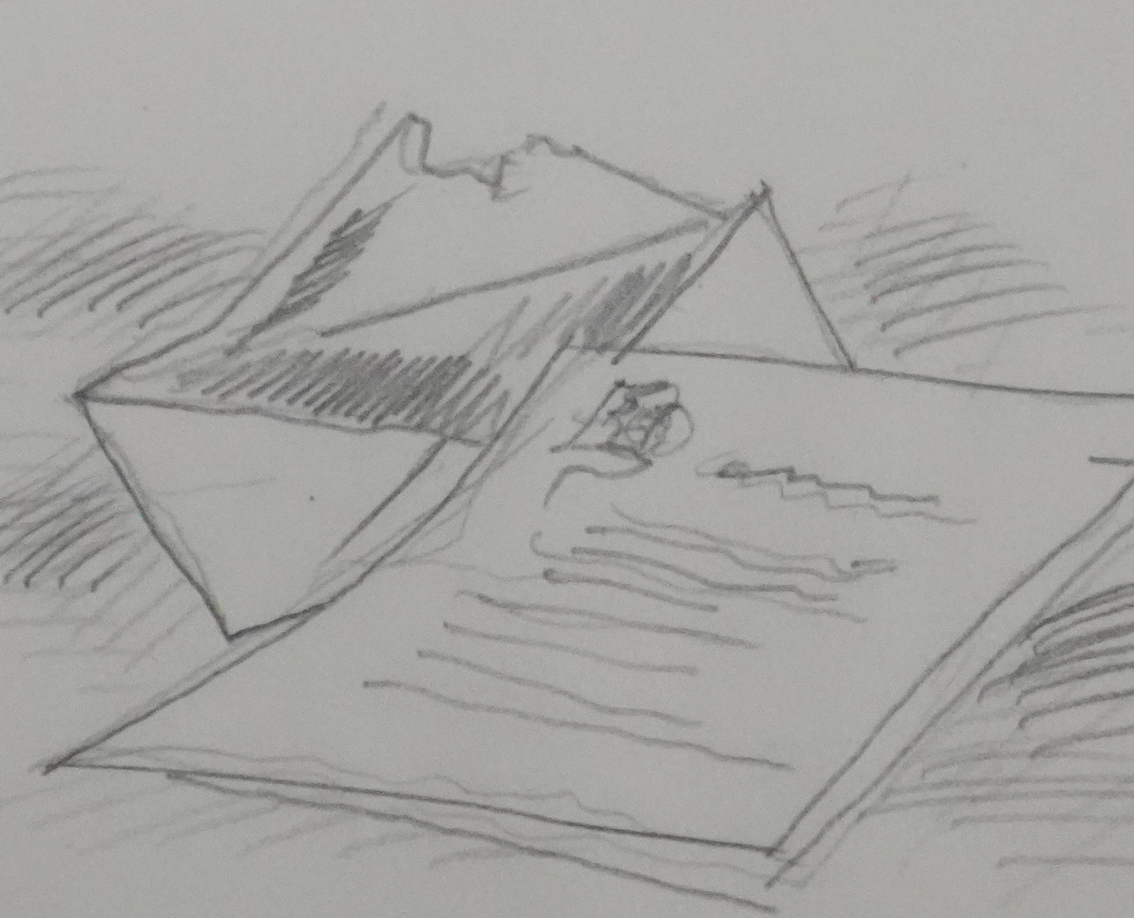 Jean-Emile LABOUREUR : Lettres, Dessin original