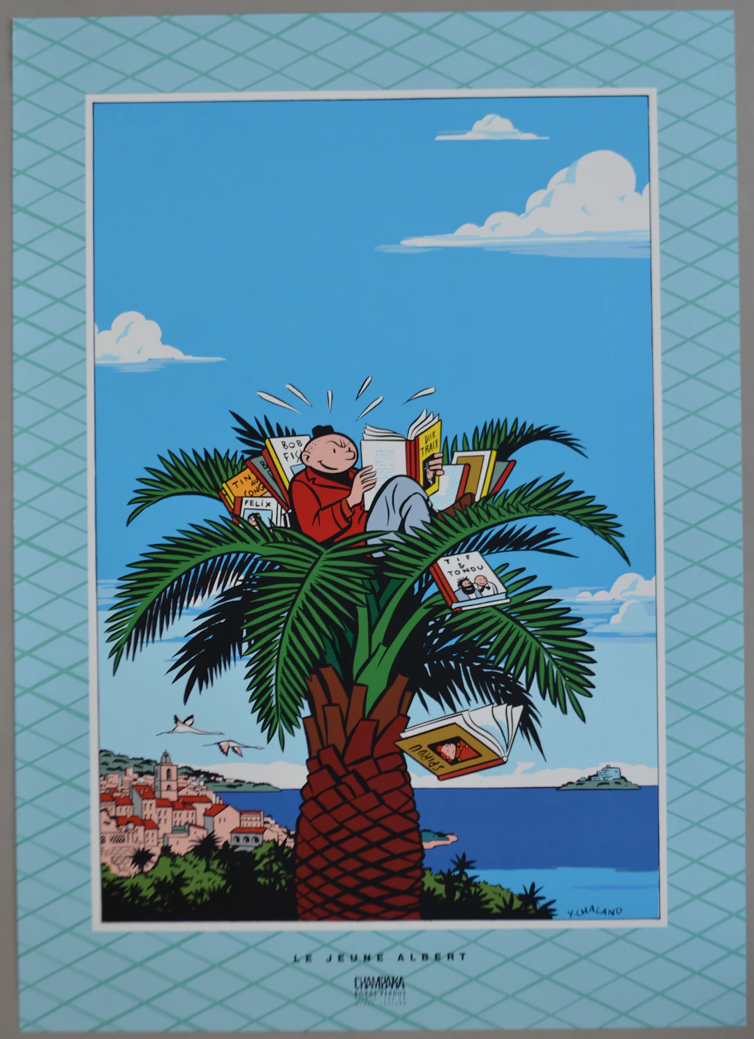 Yves Chaland - Le Jeune Albert en vacances, 1992 - Sérigraphie