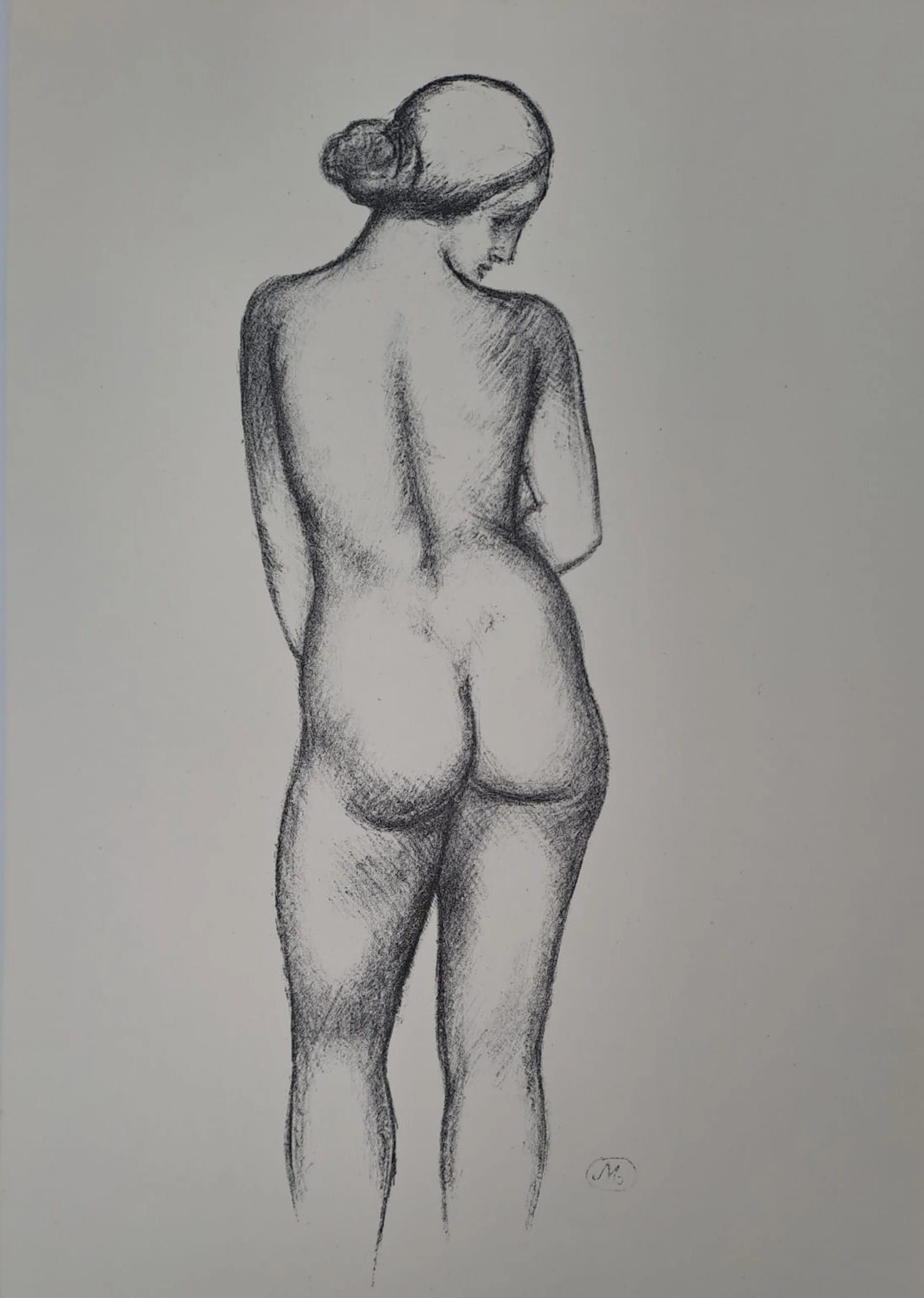 Aristide Maillol (d’après) - Femme nue regard de côté - Lithographie