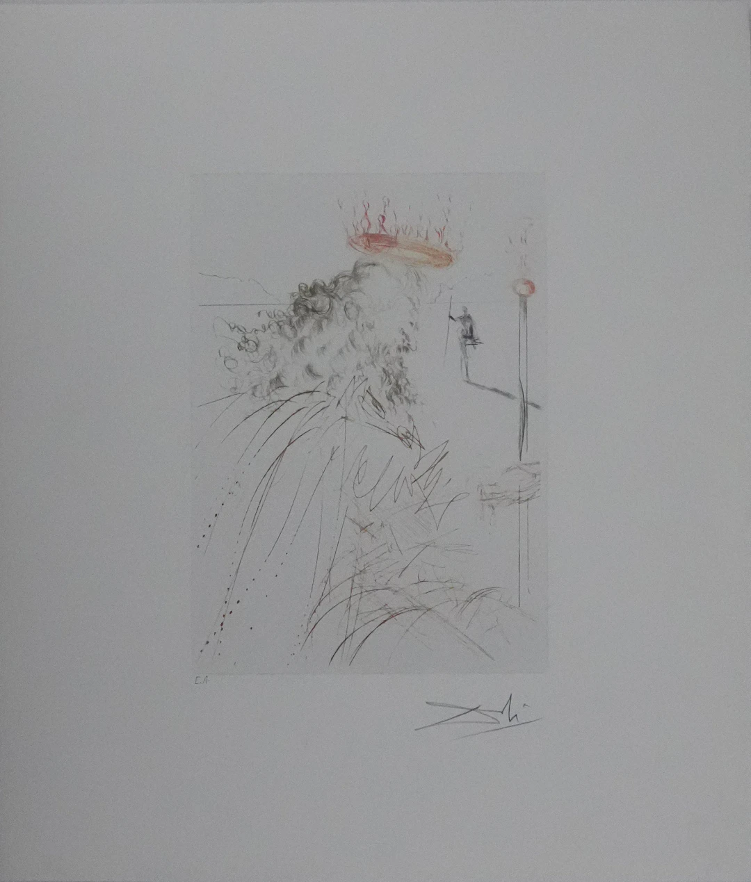 Salvador Dali : Roi Lear - Héliogravure signée