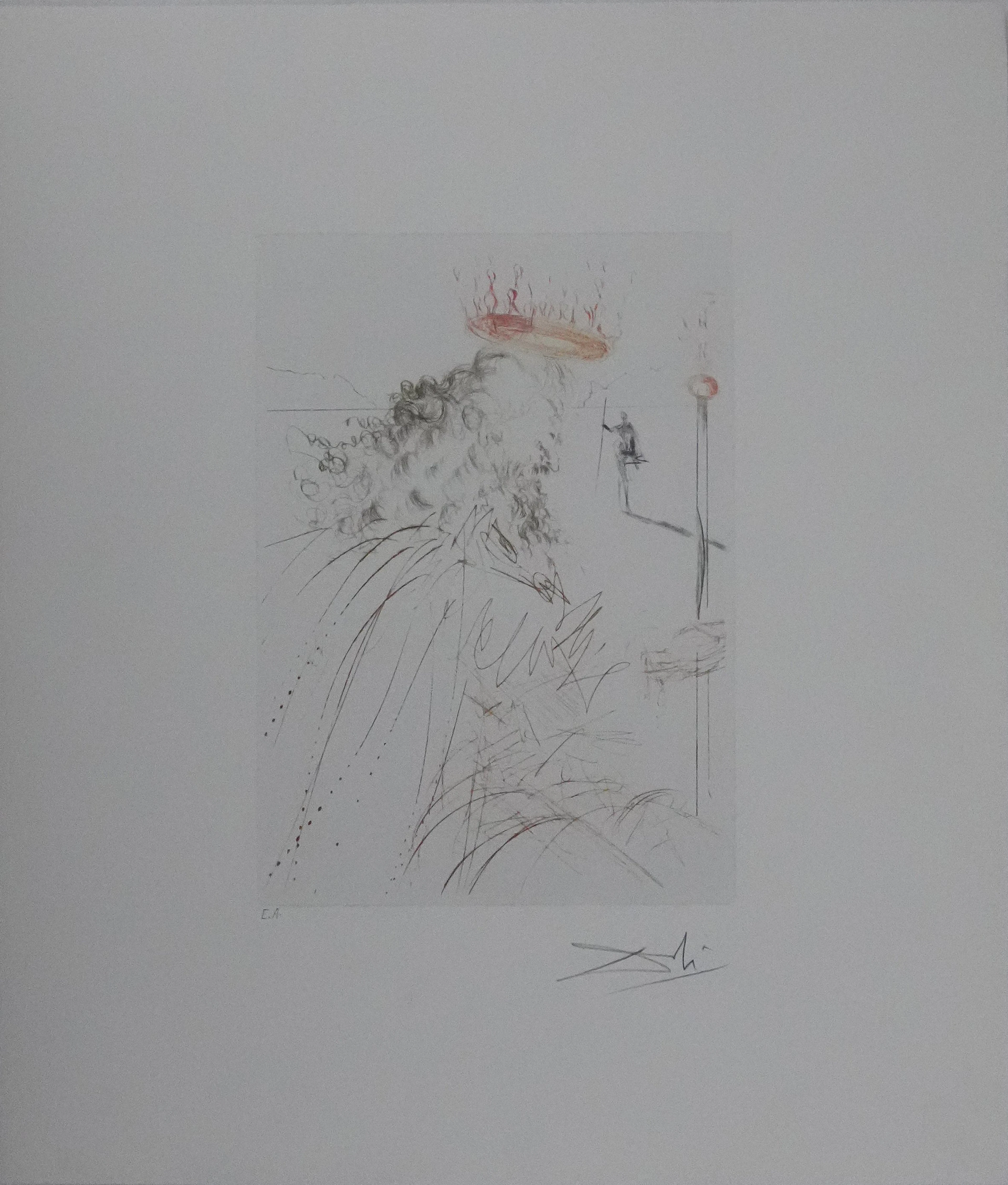 Salvador Dali : Roi Lear - Héliogravure signée