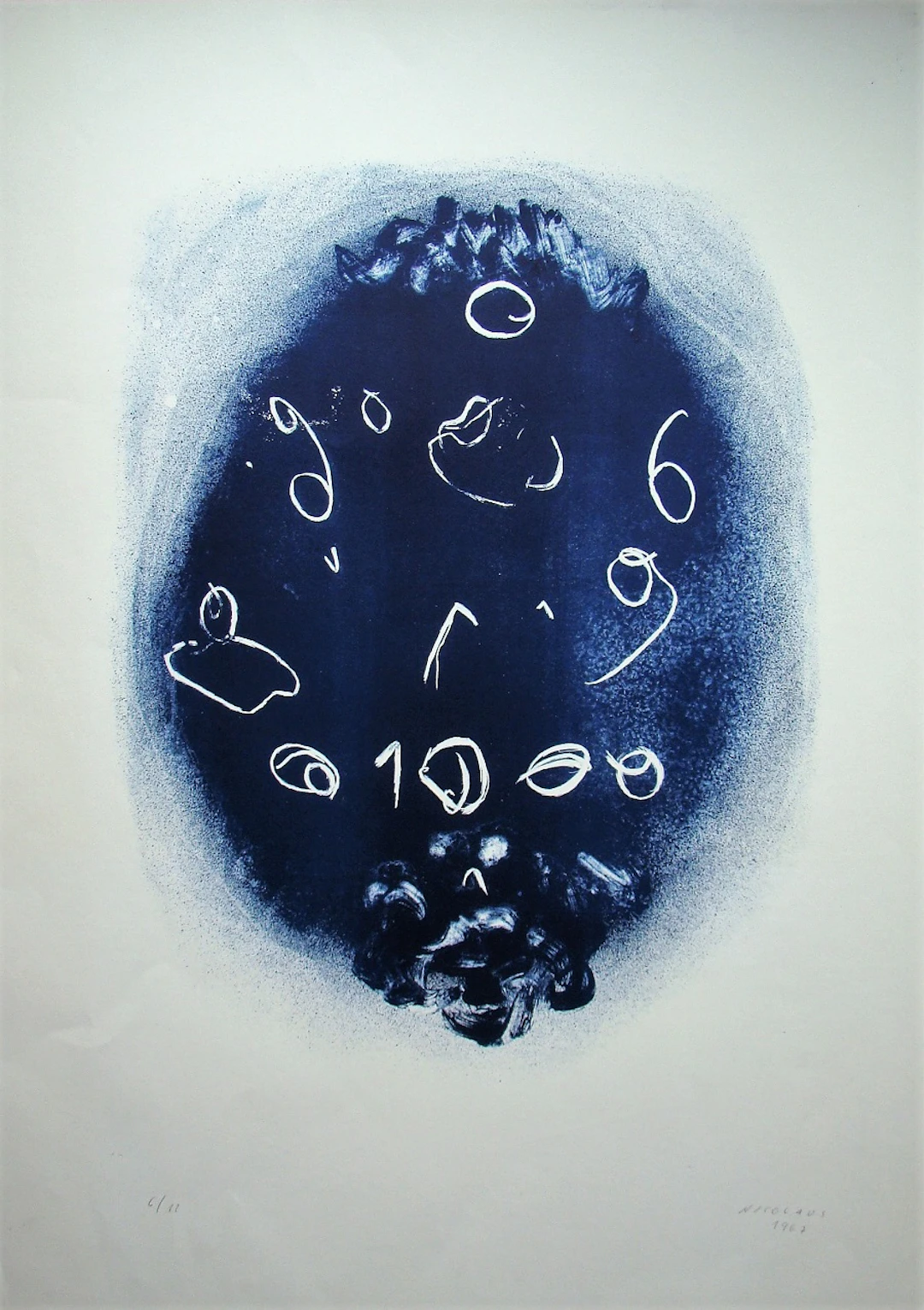 Egon Karl NICOLAUS - Zahlenbild, Sans titre, 1967 - Sérigraphie signée