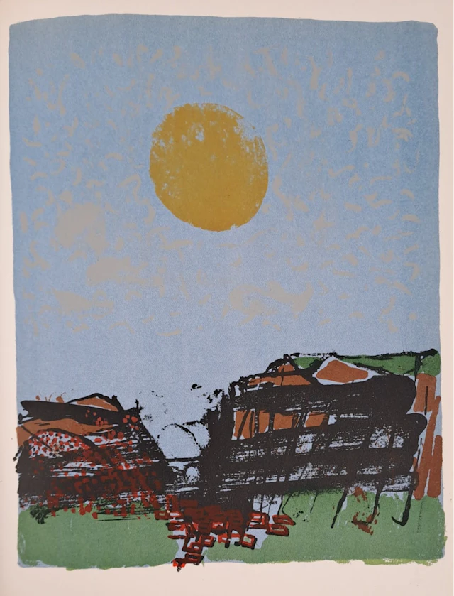 Paul Guiramand - Soleil jaune - Lithographie originale