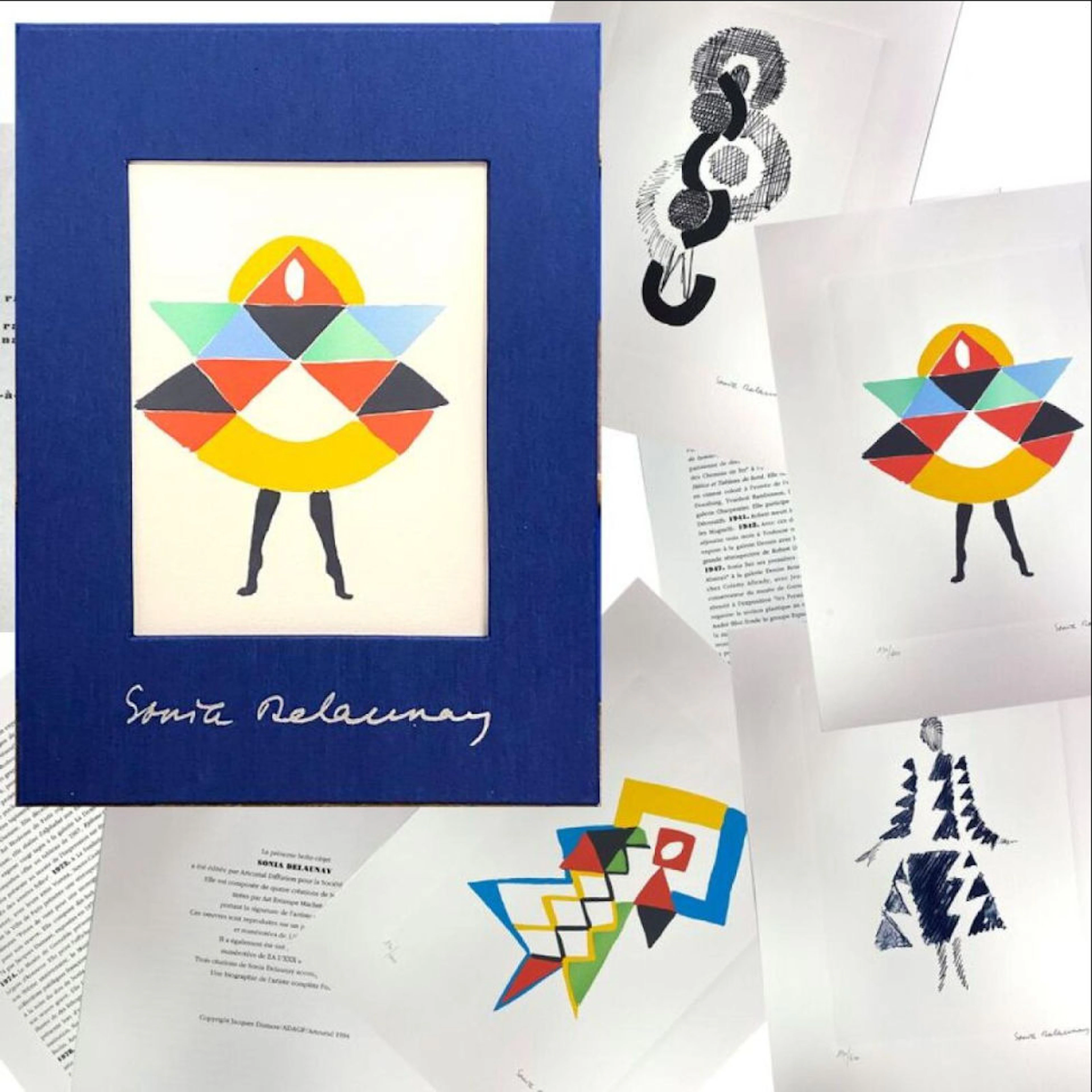 Sonia DELAUNAY (d’après) - Coffret de 4 lithographies - Edition Artcurial 1994