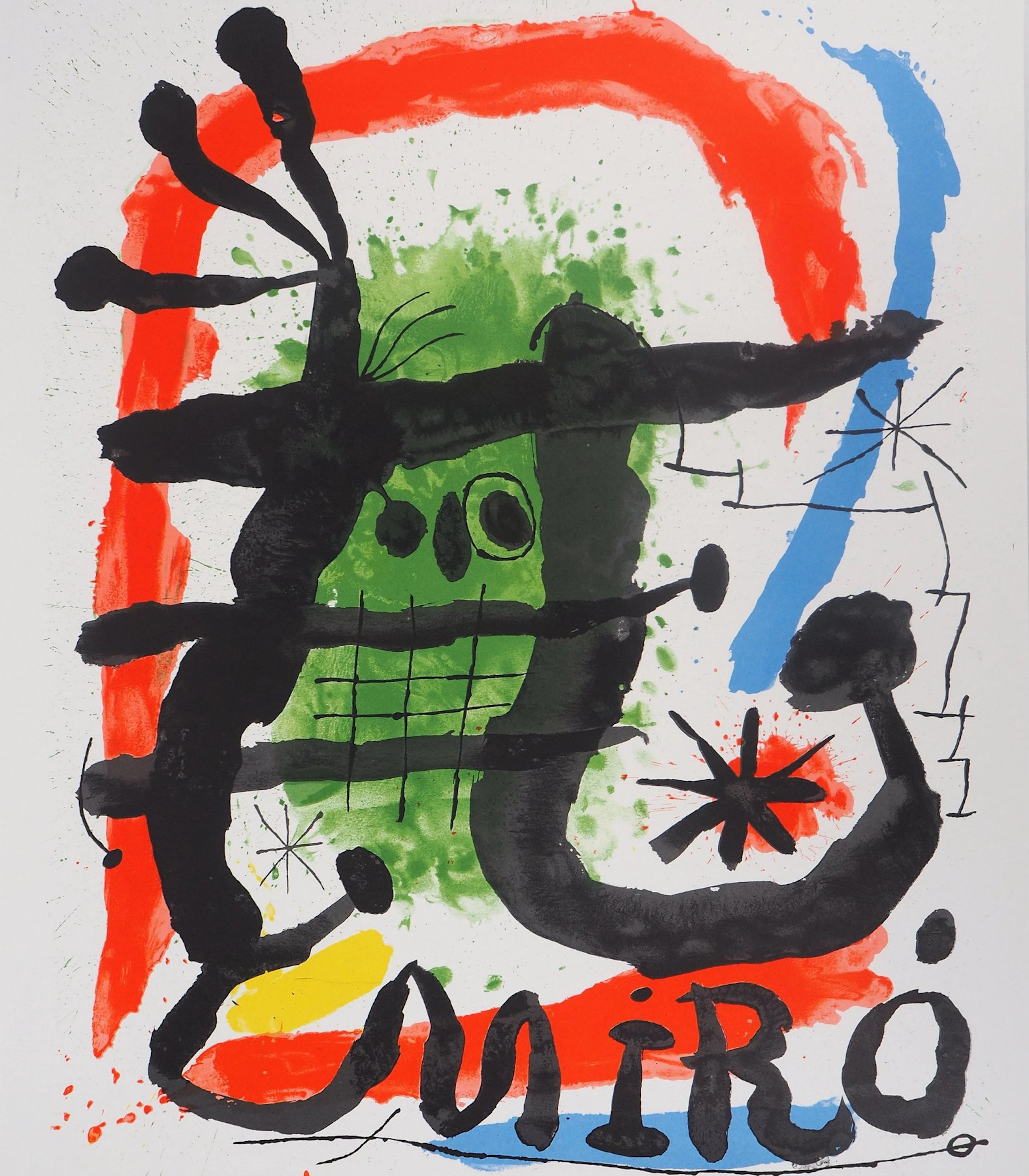 Joan MIRO (d’après)- Personnage vert - Lithographie signée dans la planche