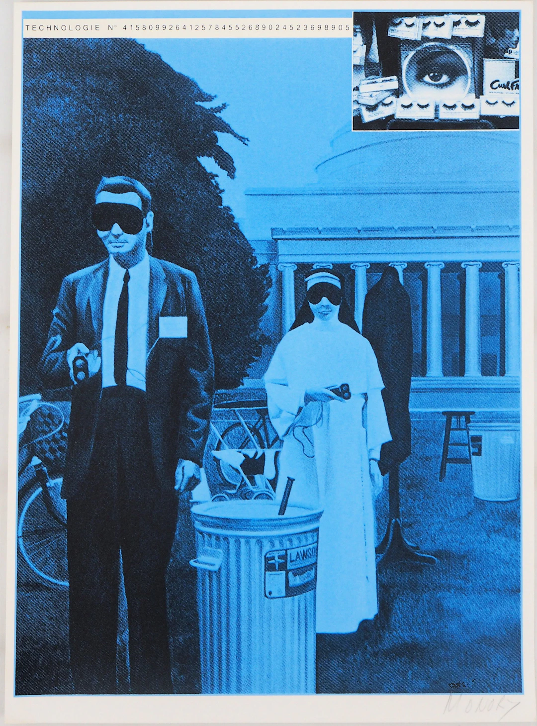 Jacques MONORY : Big Brother, Sérigraphie originale signée