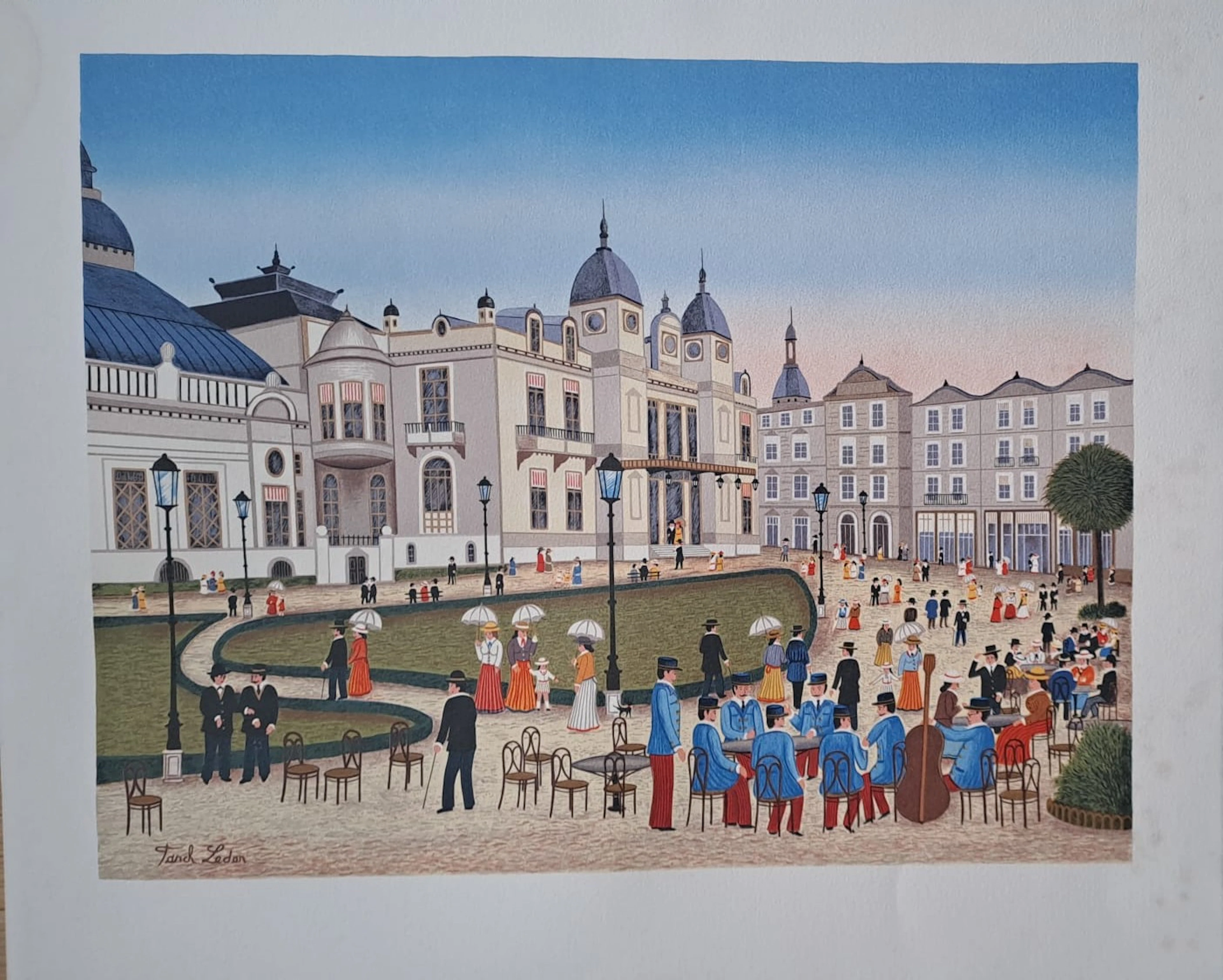 Fanch Ledan - Casino de Monté-Carlo - Lithographie originale signée