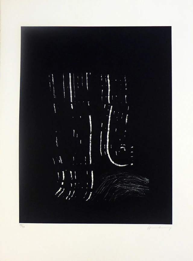Hans HARTUNG - AL 4, 1977 - Lithographie signée au crayon