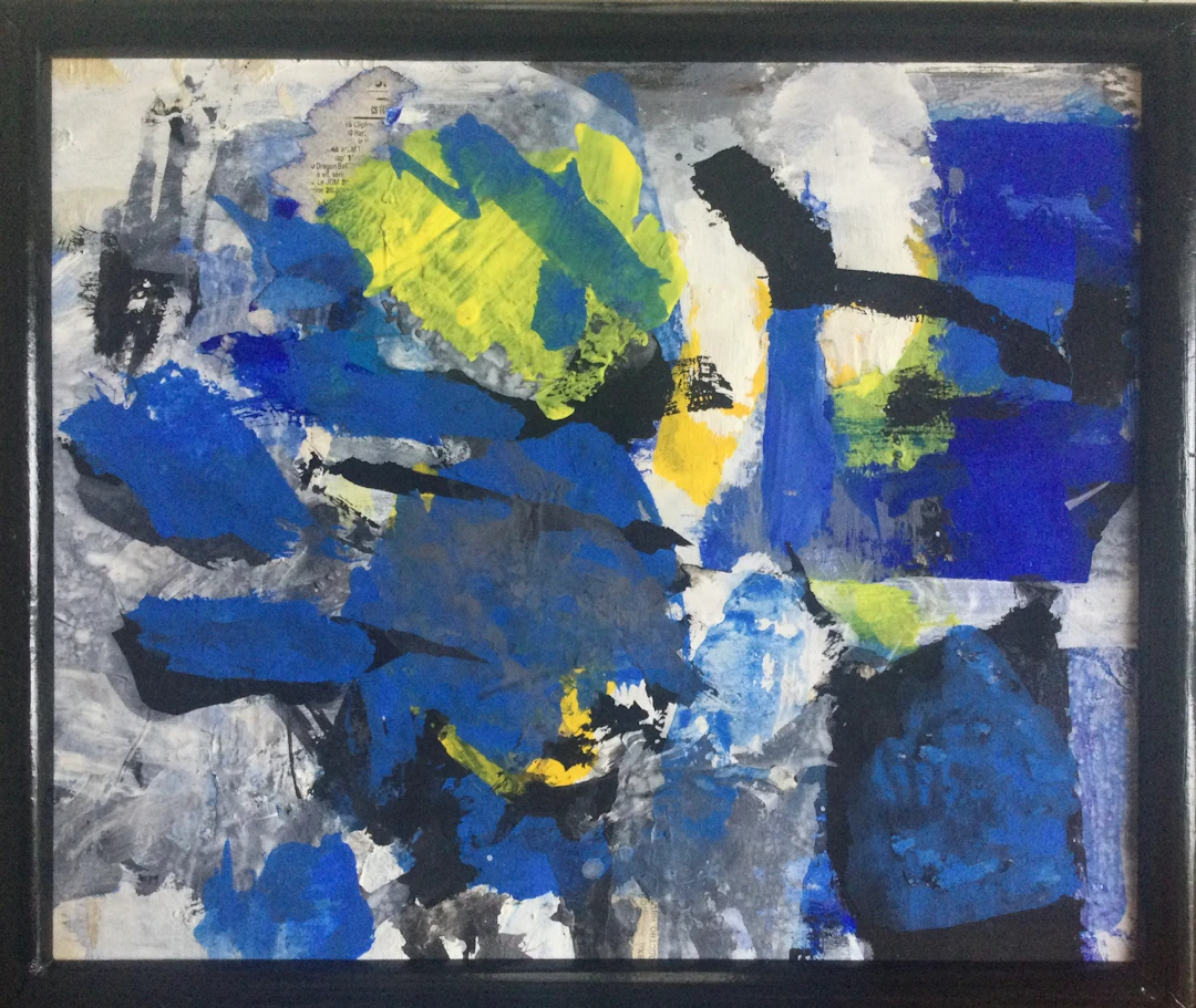 Nicolas NICOLOV - Composition,1965 - Acrylique et collage sur papier signé