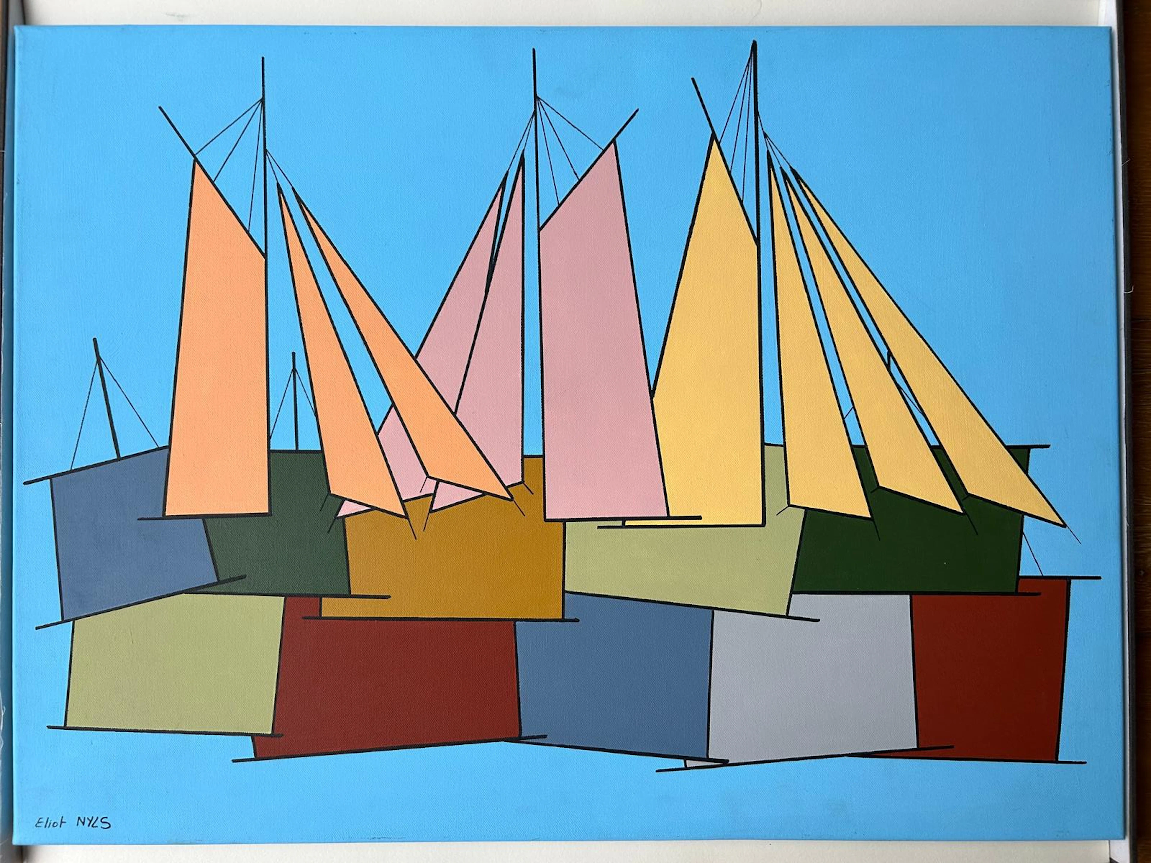 Eliot NYLS - Le bonheur sous voile, 2021, Acrylique sur toile