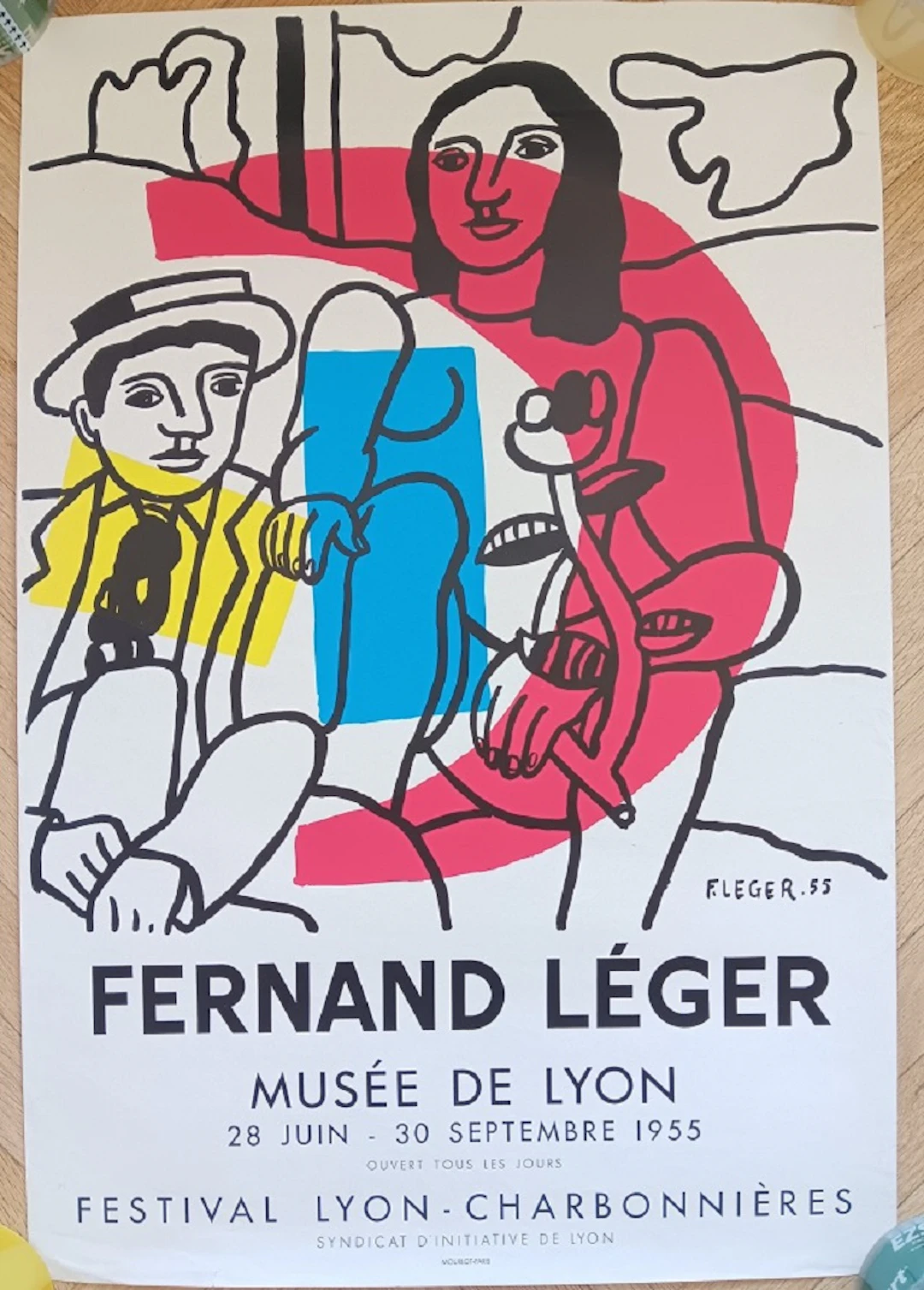 Fernand Leger - Affiche lithographique originale - Festival Lyon -